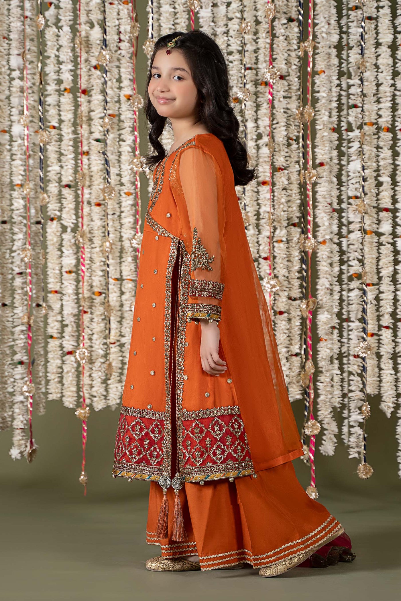 3 Piece Embroidered Organza Suit | MKS-EF25-21