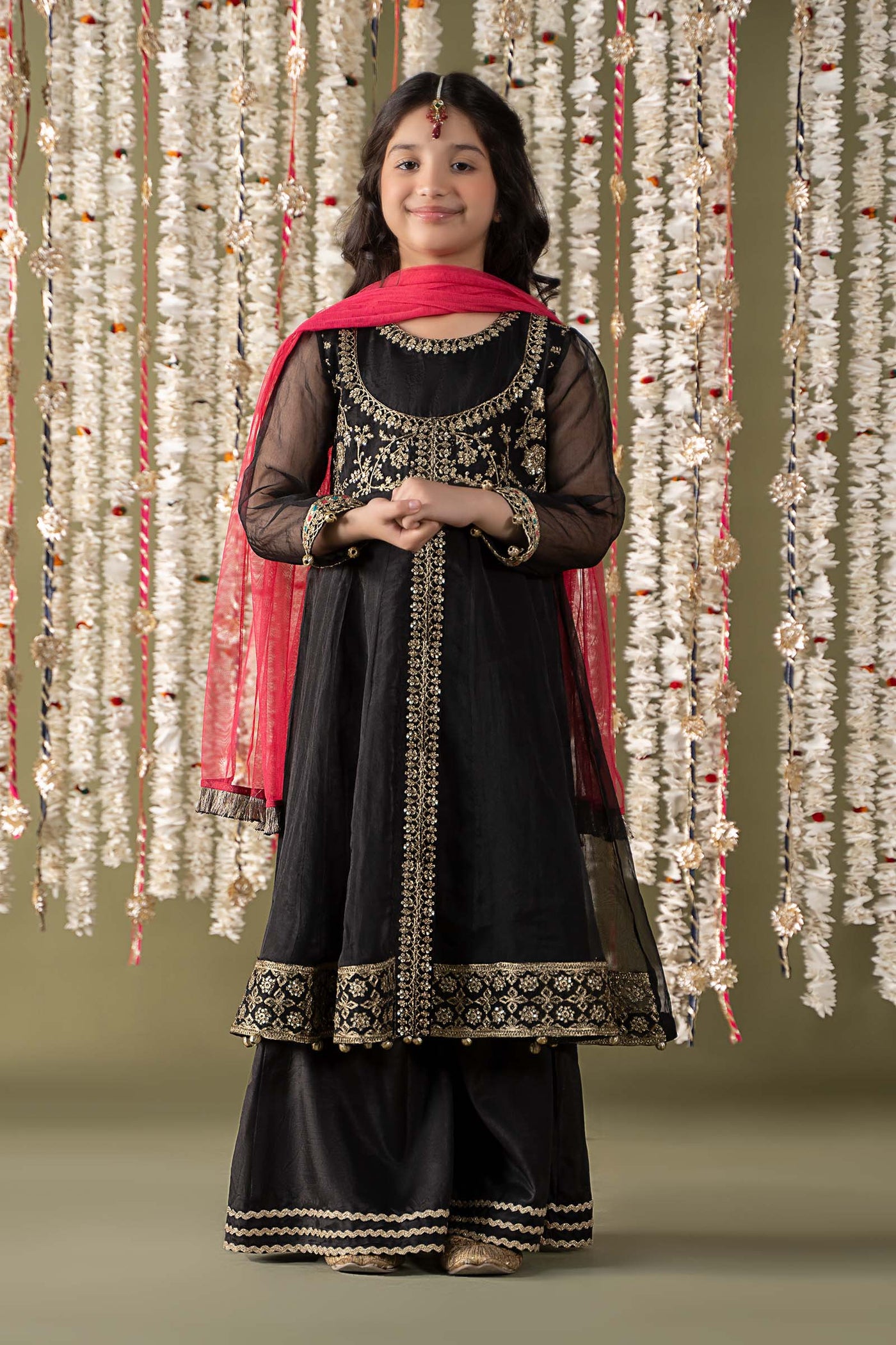 3 Piece Embroidered Organza Suit | MKS-EF25-32