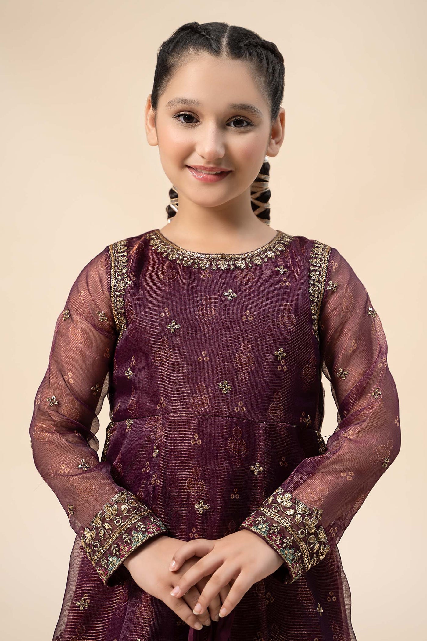 3 Piece Embroidered Cotton Net Suit | MKS-W24-01