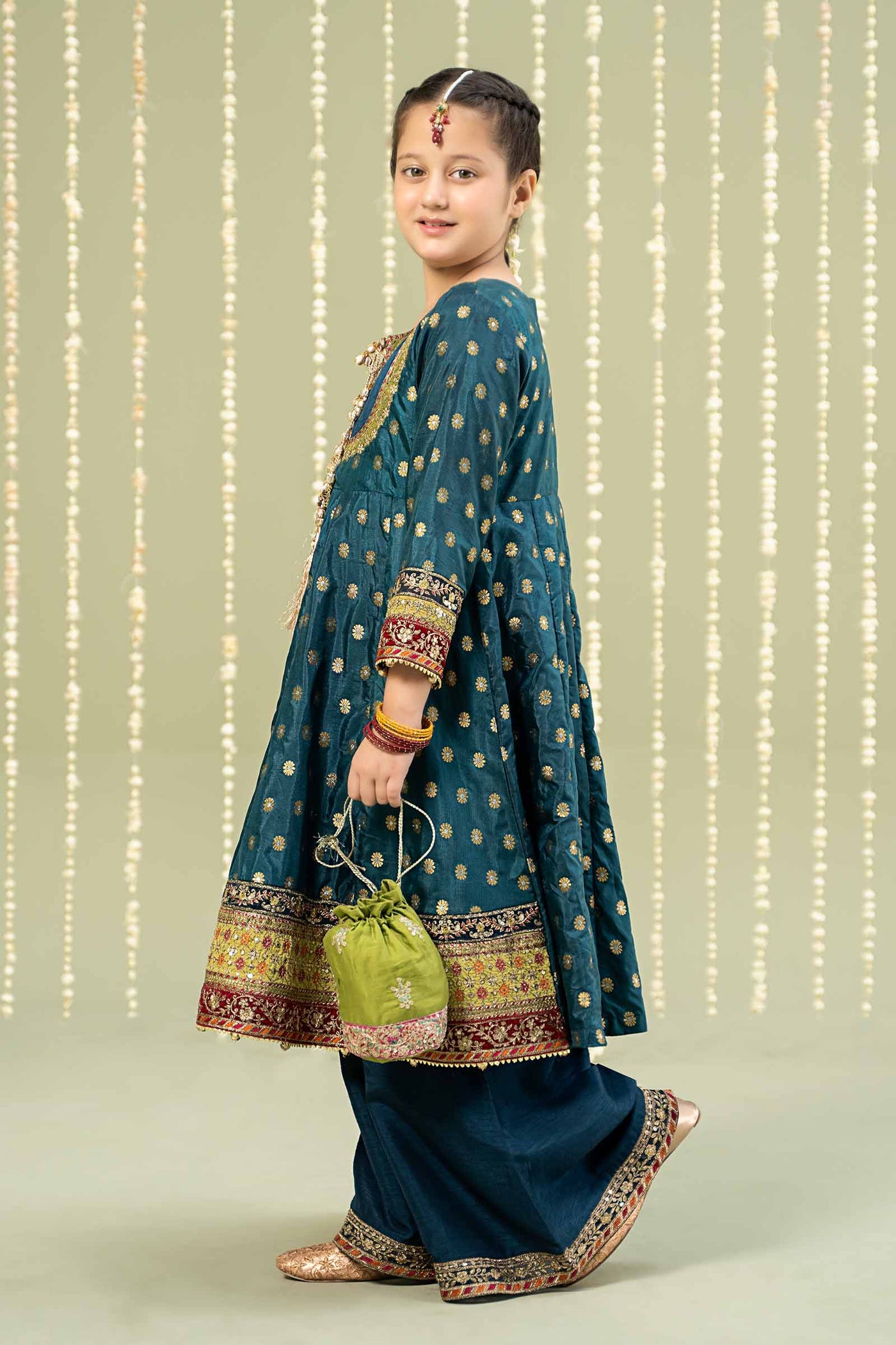 3 Piece Embroidered Jamawar Suit | MKS-W24-22