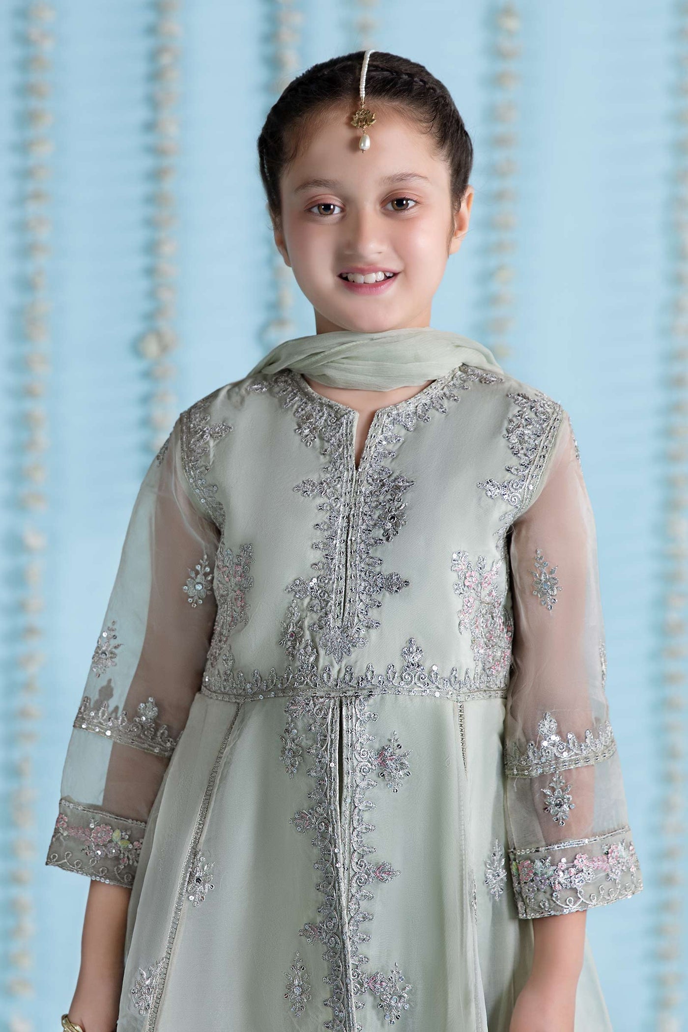 3 Piece Embroidered Organza Suit | MKS-EA24-01