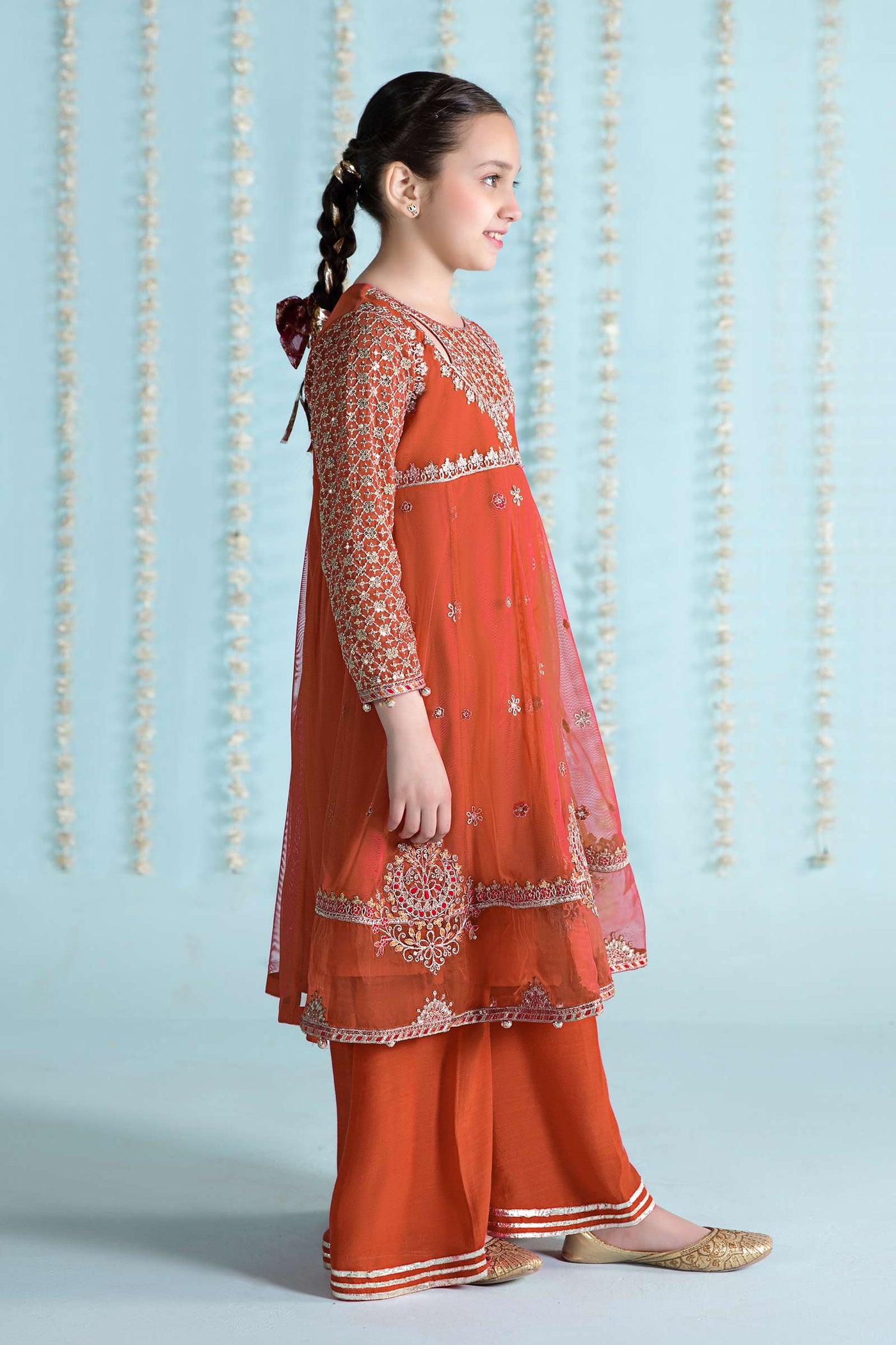 3 Piece Embroidered Net Suit | MKS-EA24-02