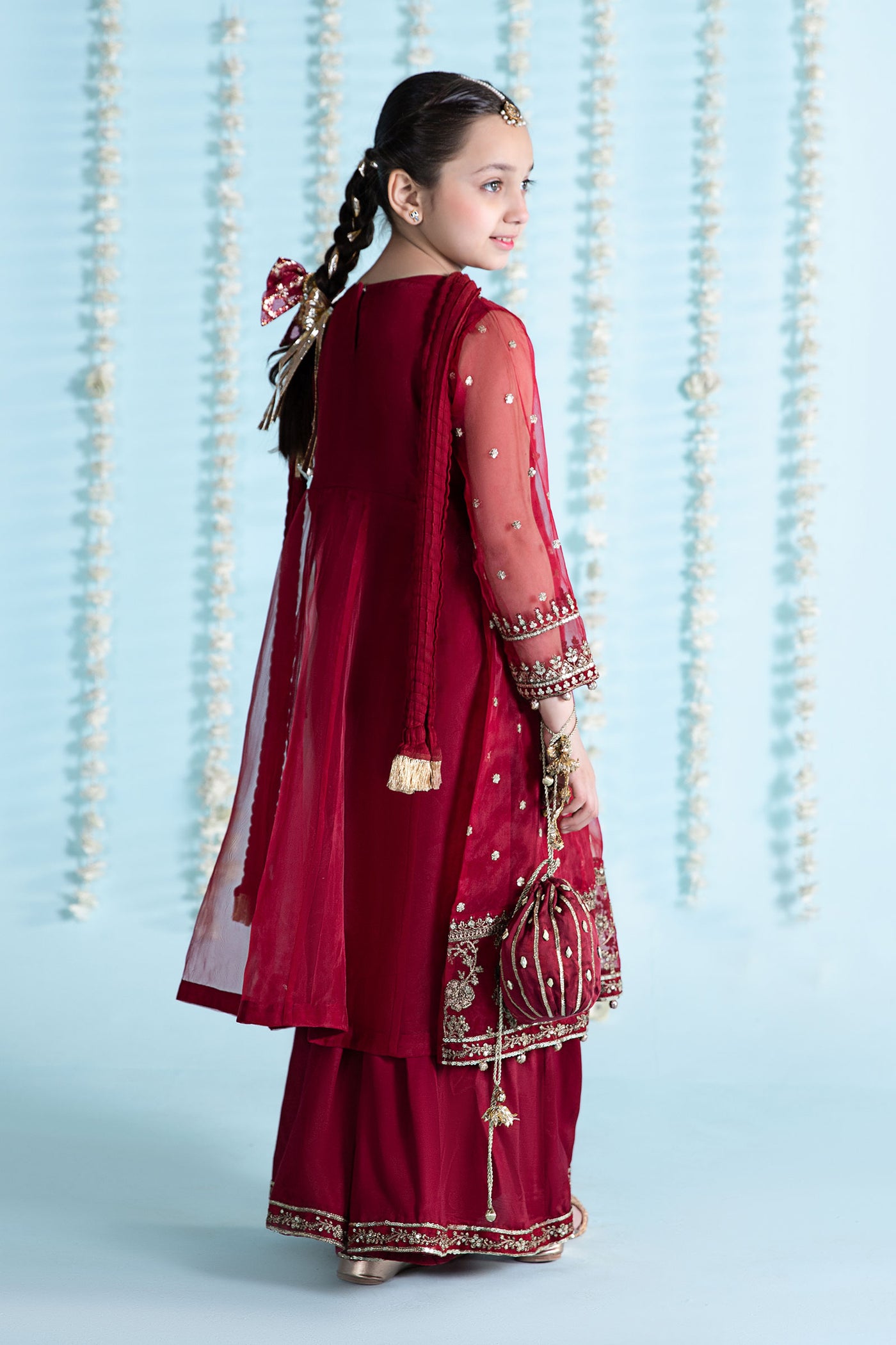 3 Piece Embroidered Organza Suit | MKS-EA24-28