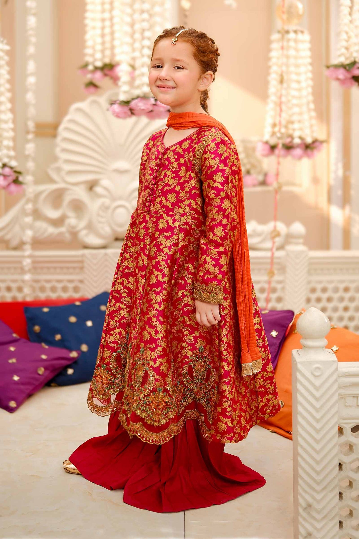 3 Piece Embroidered Jamawar Suit | MKS-W24-30