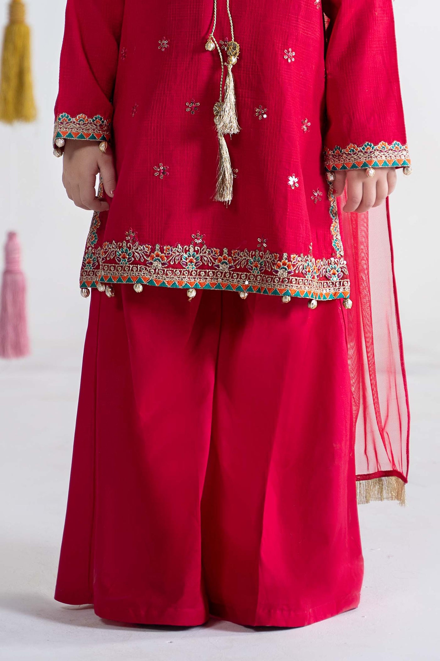 3 Piece Embroidered Doria Cotton Suit | MKD-EA24-19