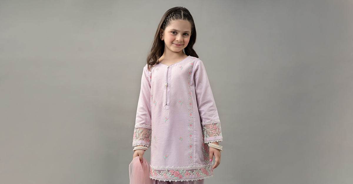 3 Piece Embroidered Dobby Lawn Suit | MKD-EF25-52