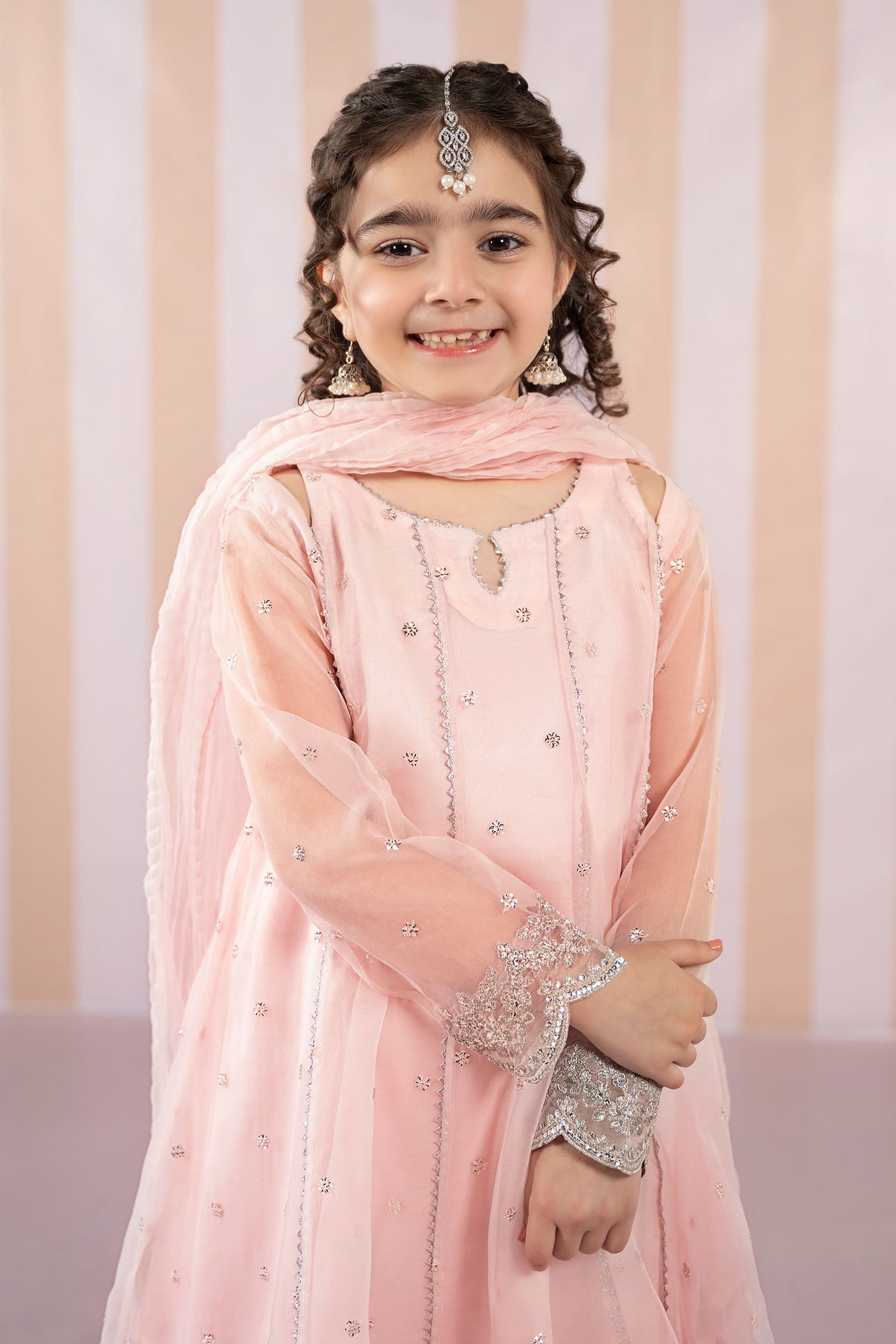 3 Piece Embroidered Organza Suit | MKS-EF25-37