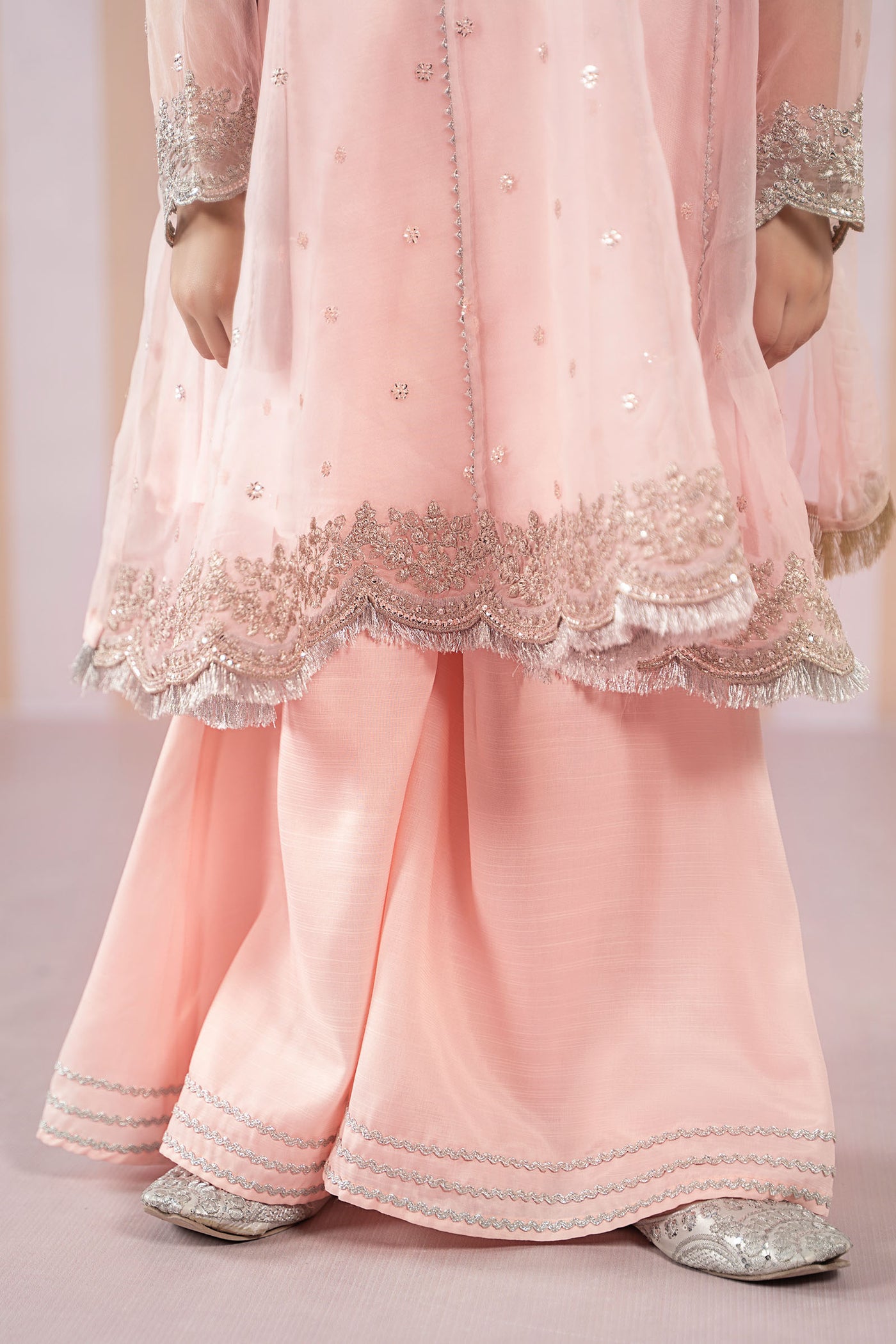 3 Piece Embroidered Organza Suit | MKS-EF25-37