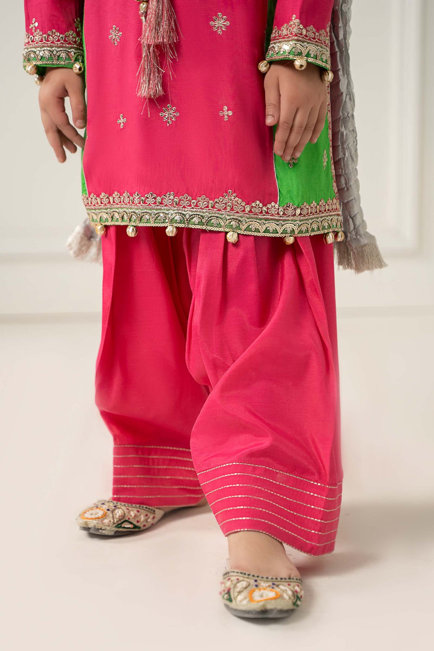 3 Piece Embroidered Polyester Net Suit | MKS-EF25-50