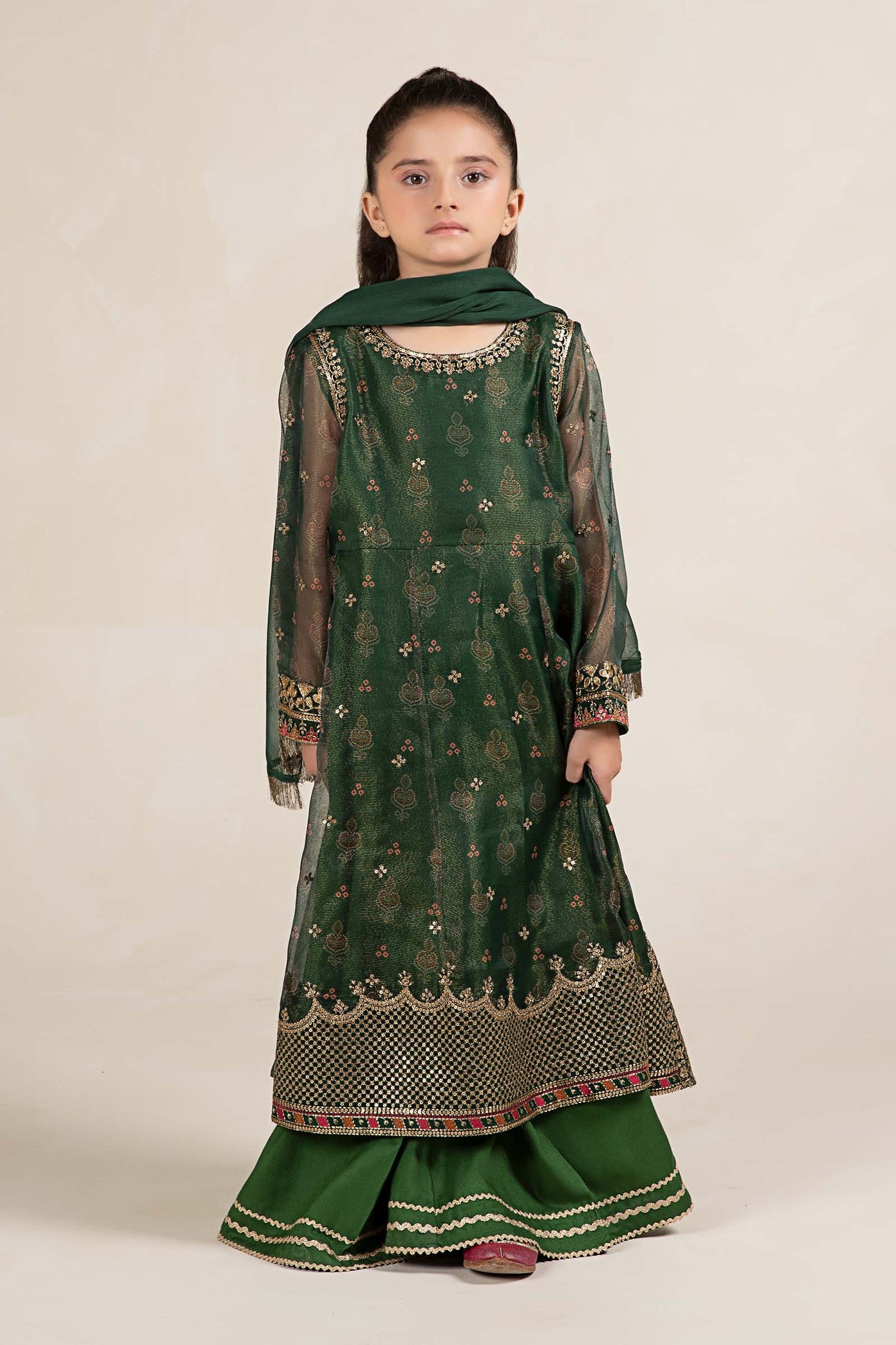 3 Piece Embroidered Cotton Net Suit | MKS-W24-01