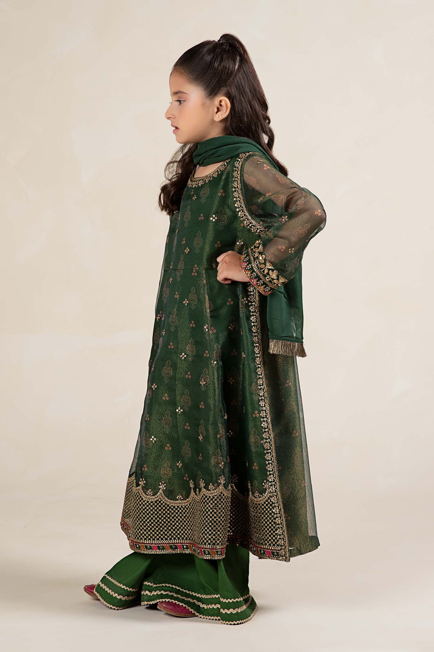 3 Piece Embroidered Cotton Net Suit | MKS-W24-01