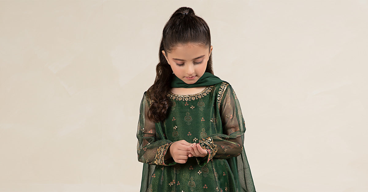 3 Piece Embroidered Cotton Net Suit | MKS-W24-01