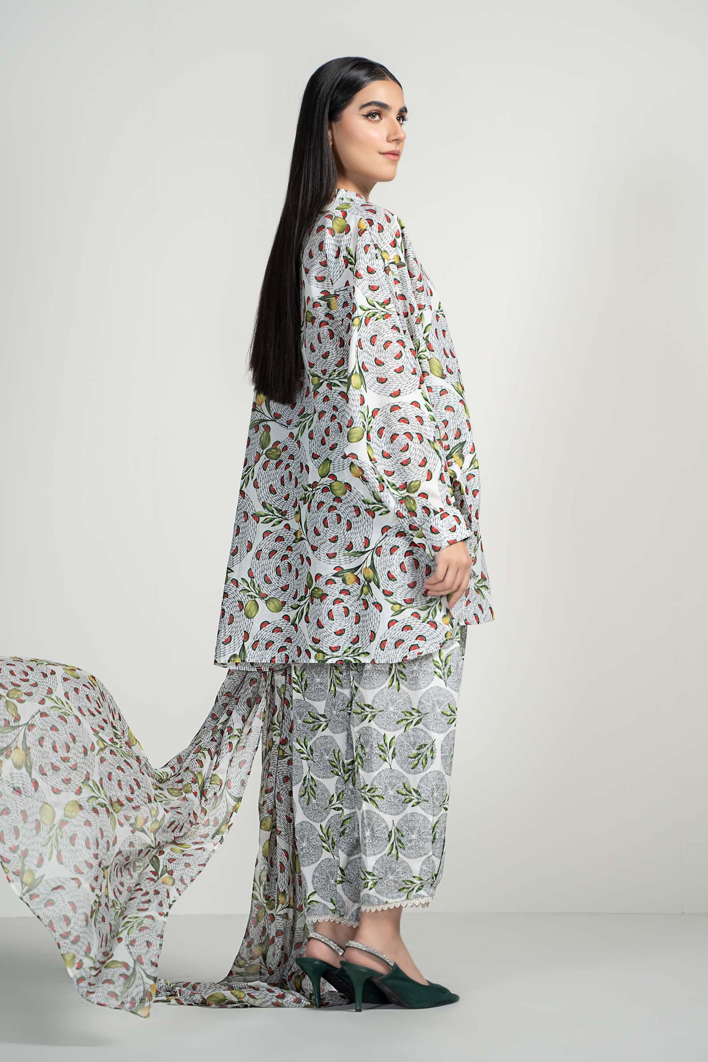 3 Piece Printed Lawn Suit | PS-PF24-02