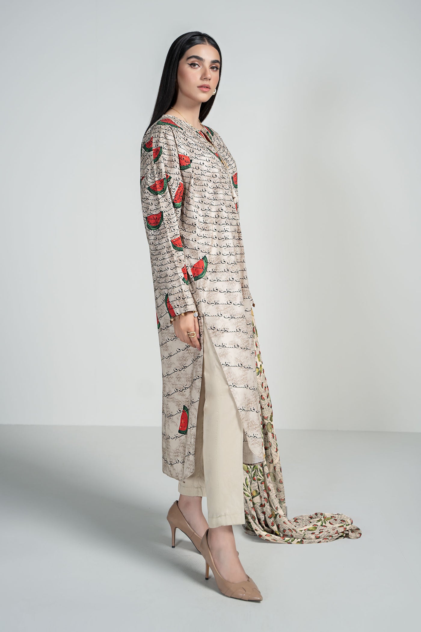 3 Piece Printed Lawn Suit | PS-PF24-11