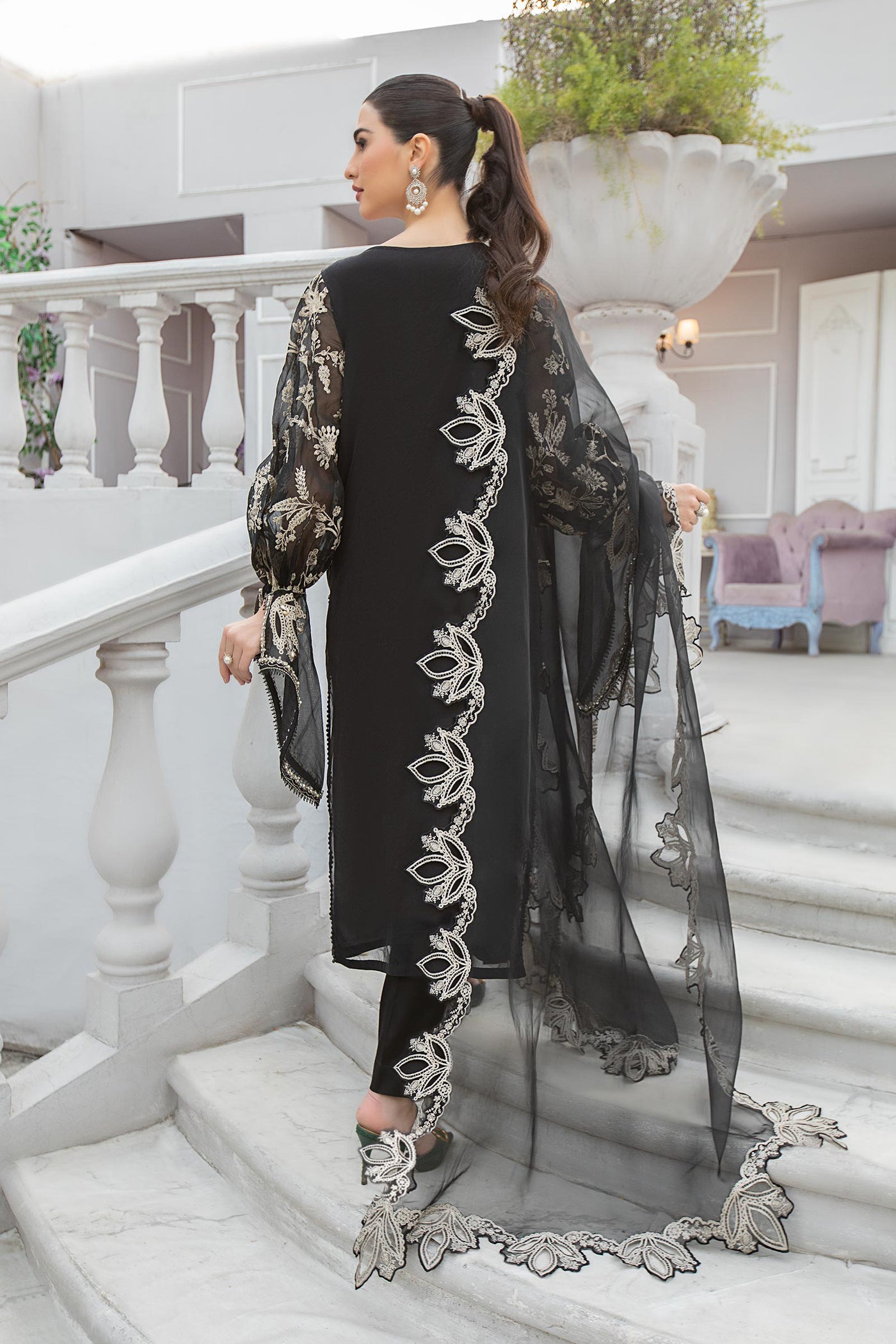 3 Piece Embroidered Suit | SF-EA23-28R1