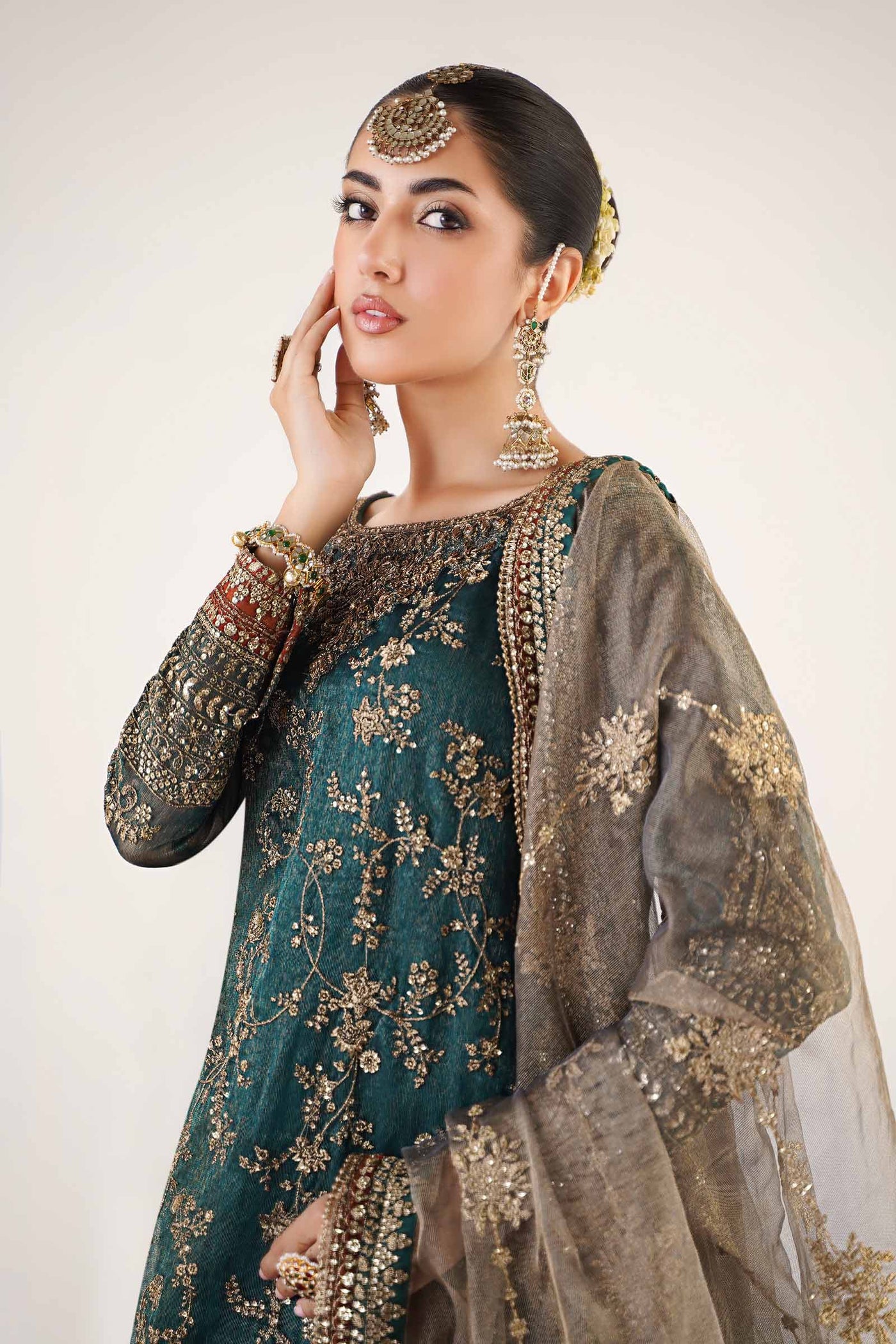 3 Piece Embroidered Organza Suit | SF-EA24-07