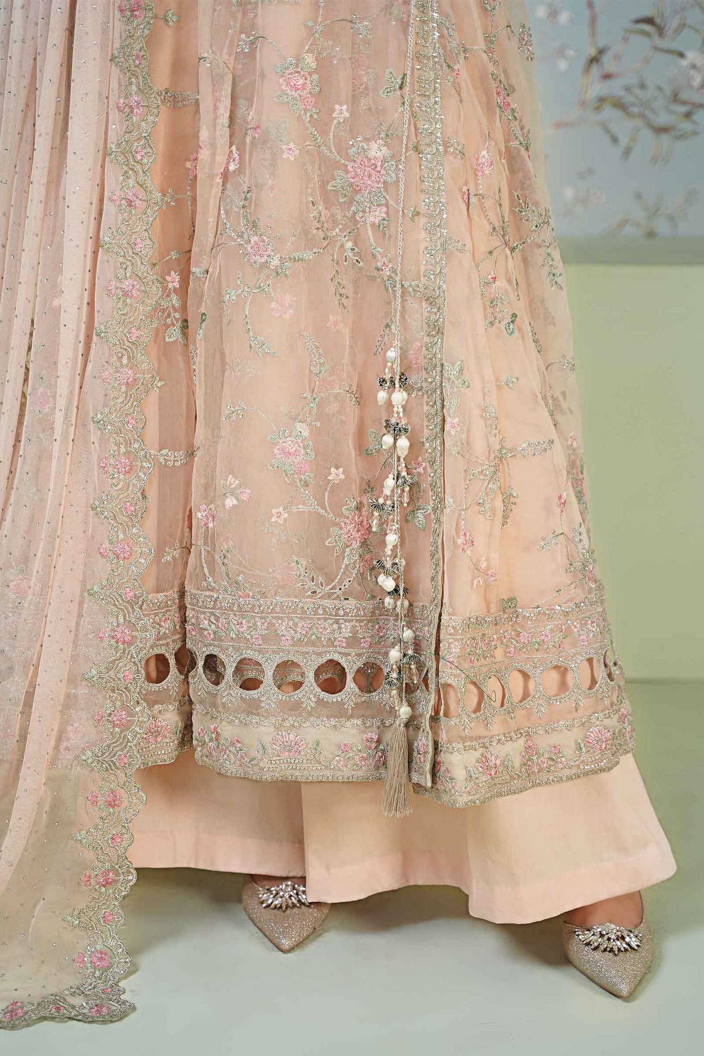 3 Piece Embroidered Organza Suit | SF-EA24-20