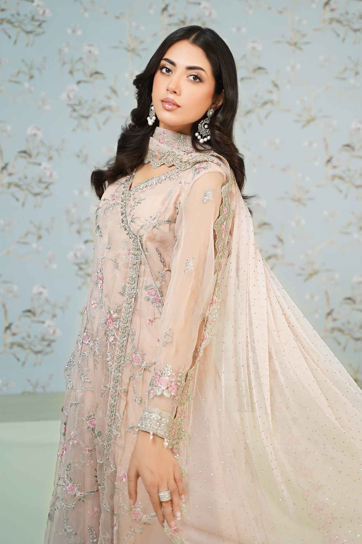 3 Piece Embroidered Organza Suit | SF-EA24-20