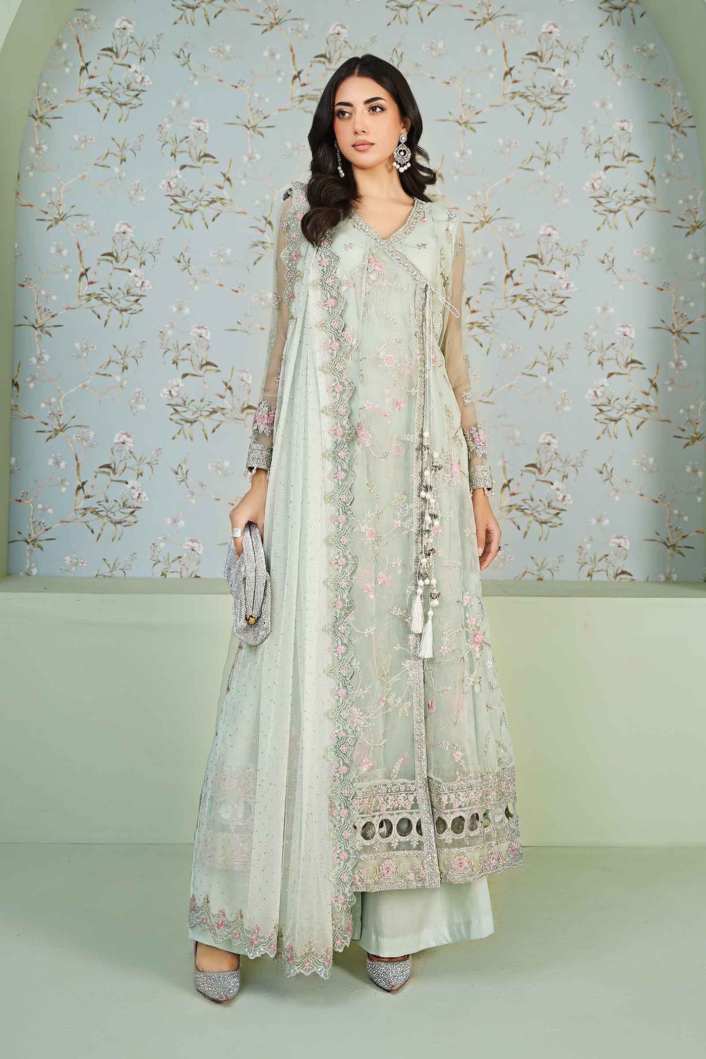 3 Piece Embroidered Organza Suit | SF-EA24-20