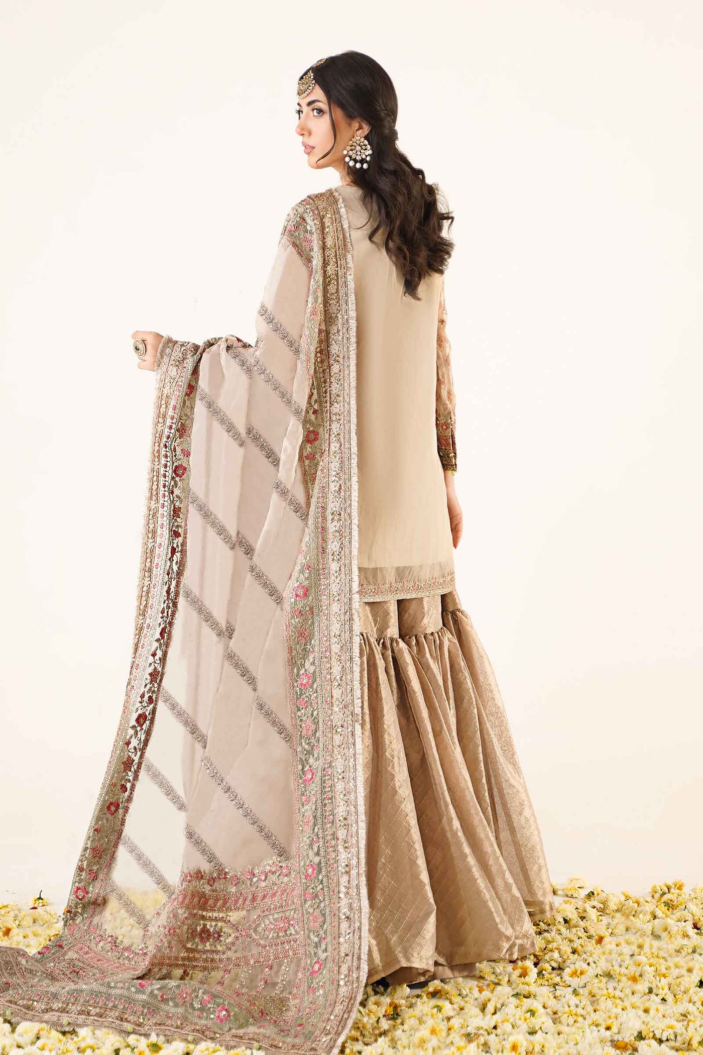 3 Piece Embroidered Organza Suit | SF-EA24-25