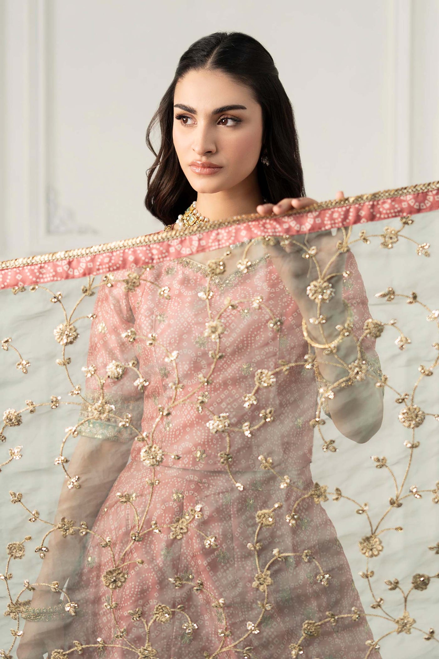 Embroidered Raw Silk Suit | SF-EF25-11