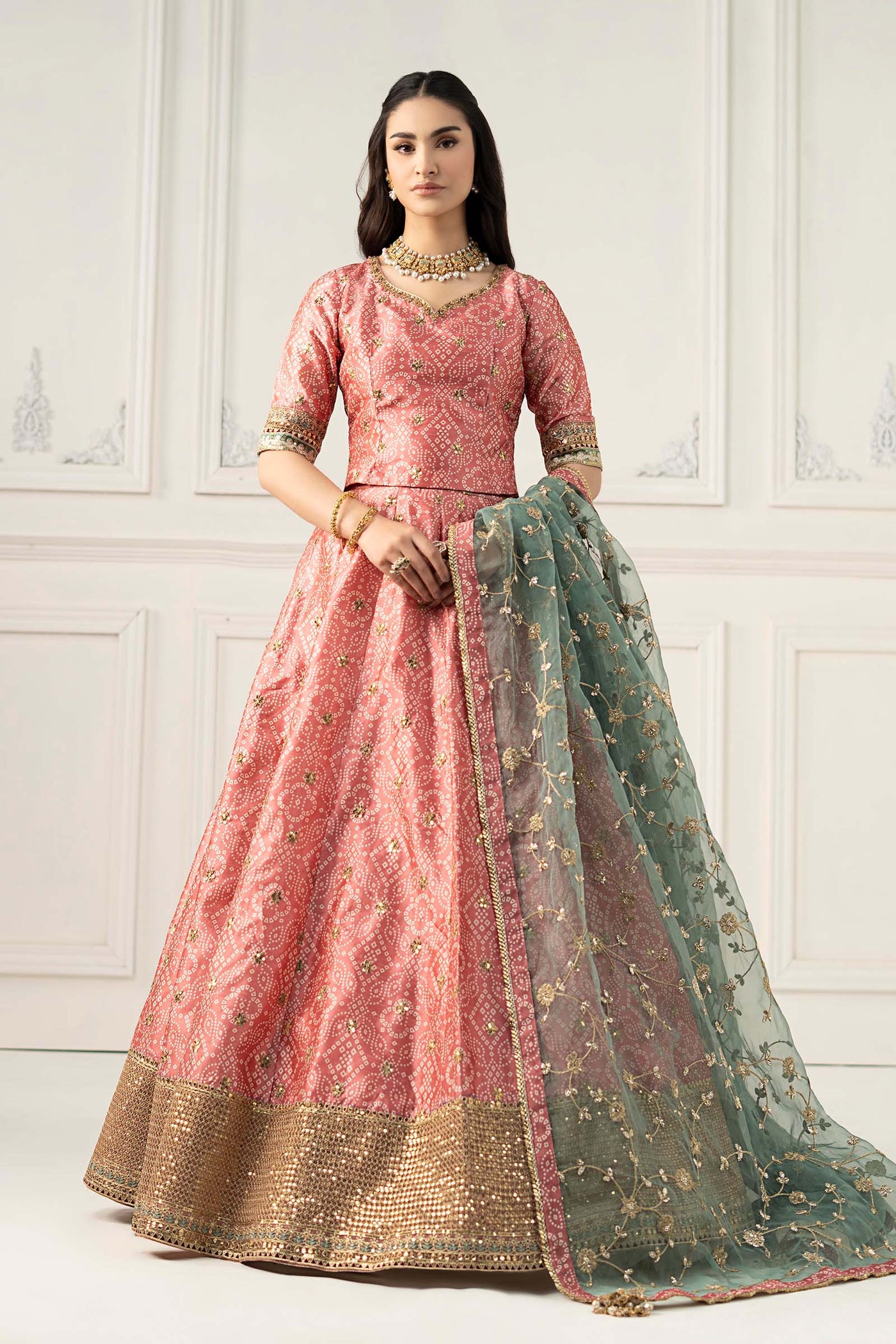 Embroidered Raw Silk Suit | SF-EF25-11