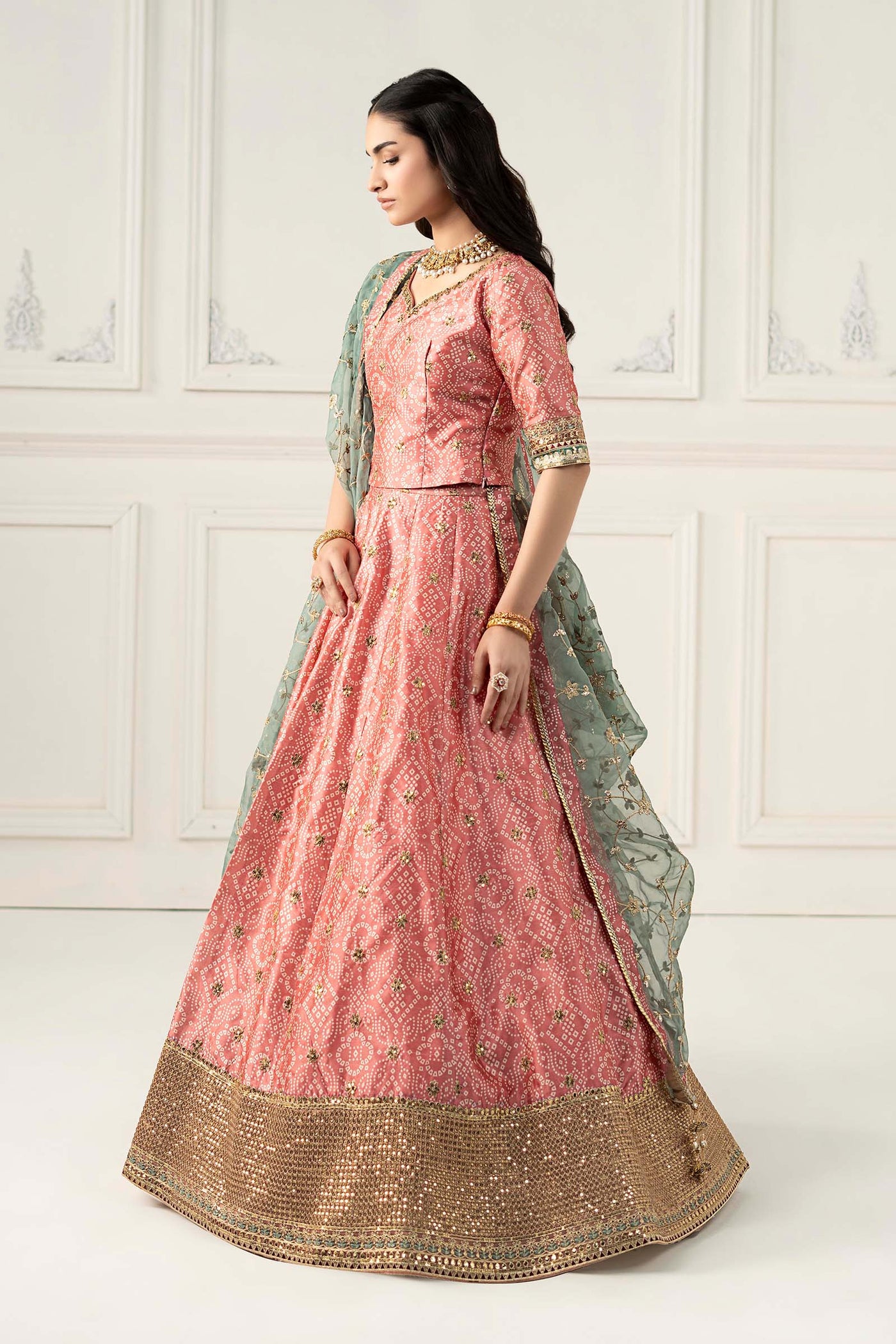 Embroidered Raw Silk Suit | SF-EF25-11