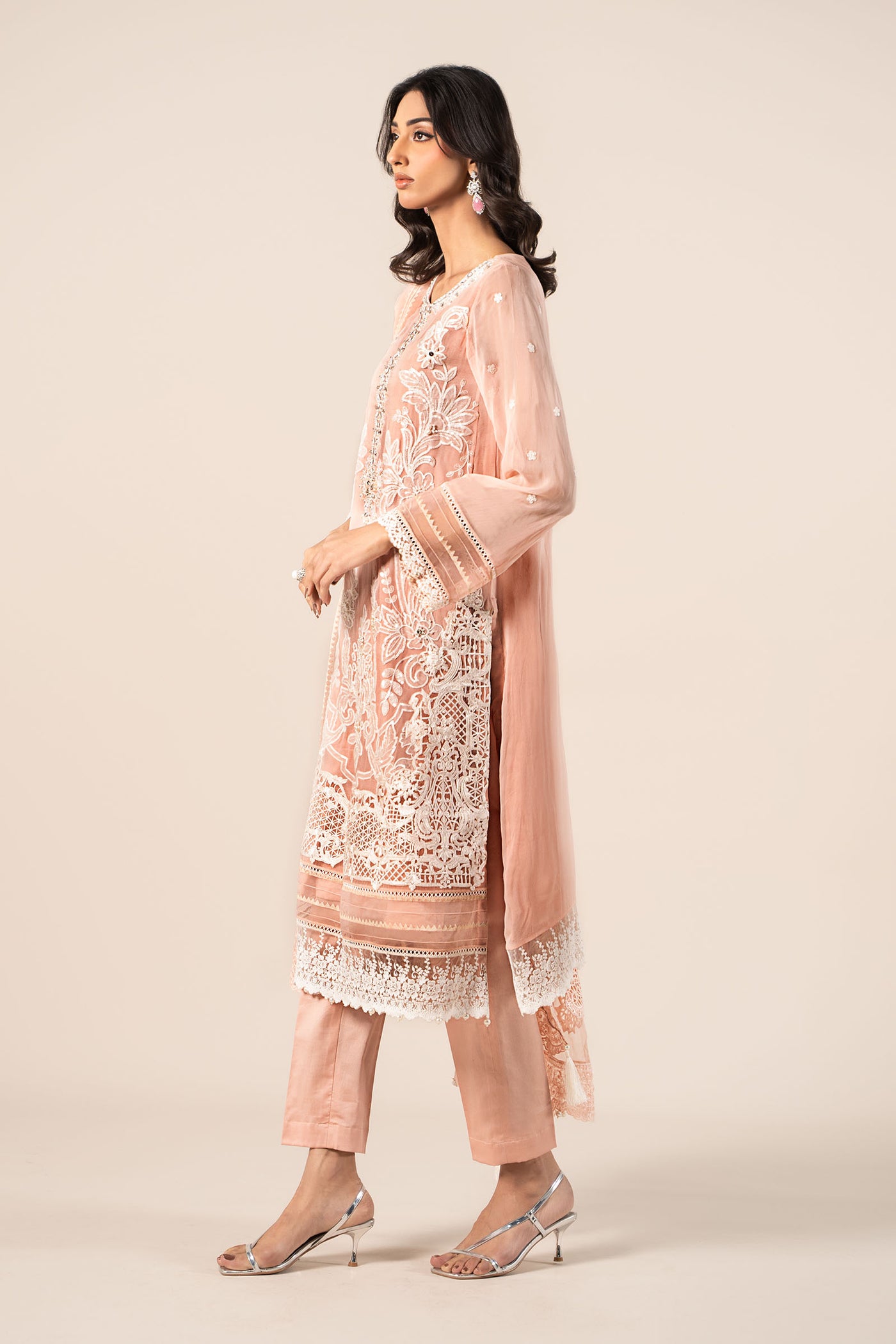 3 Piece Embroidered Chiffon Suit | SF-EF25-34