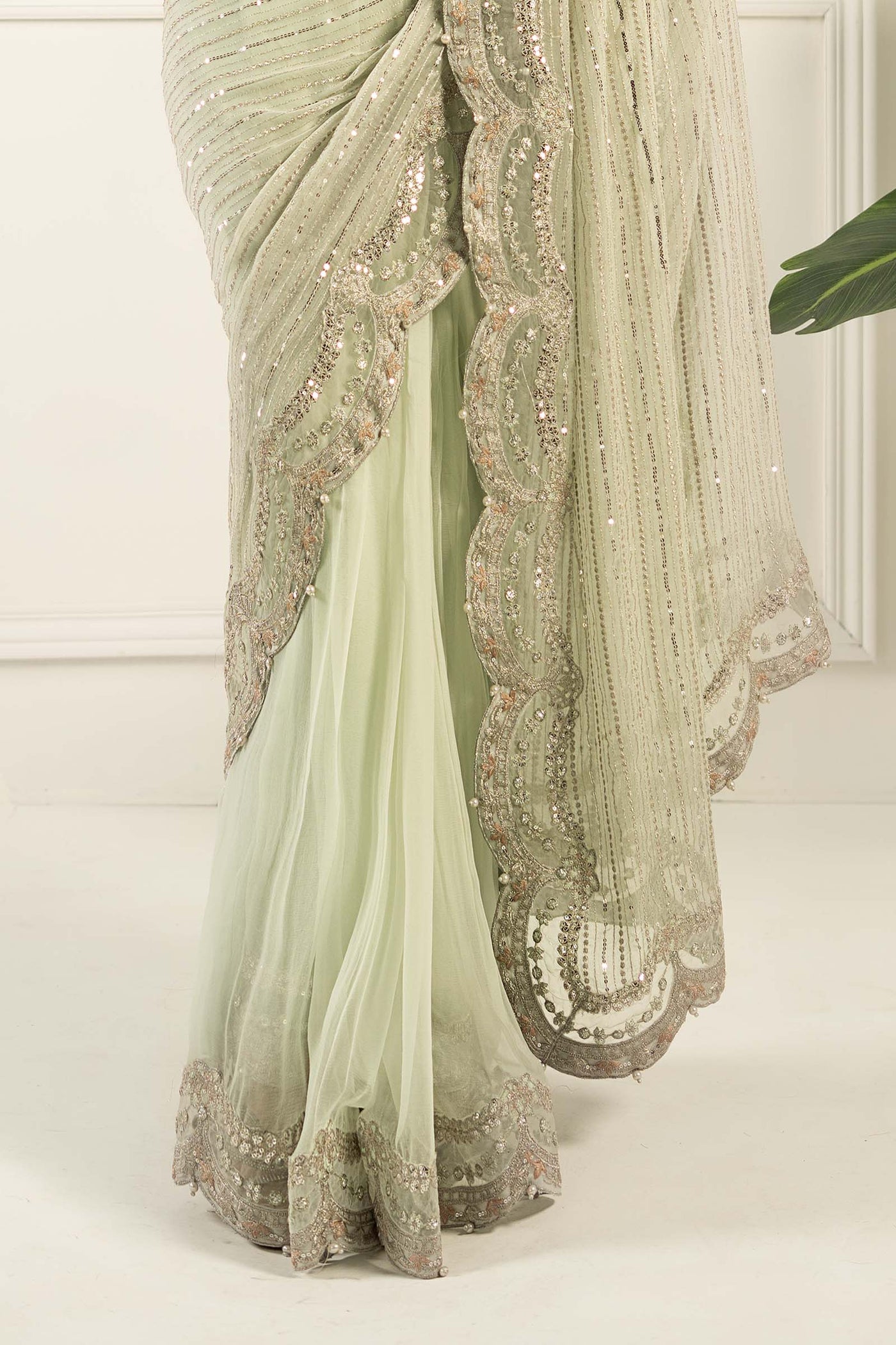 Embroidered Chiffon Saree | SF-EF25-38