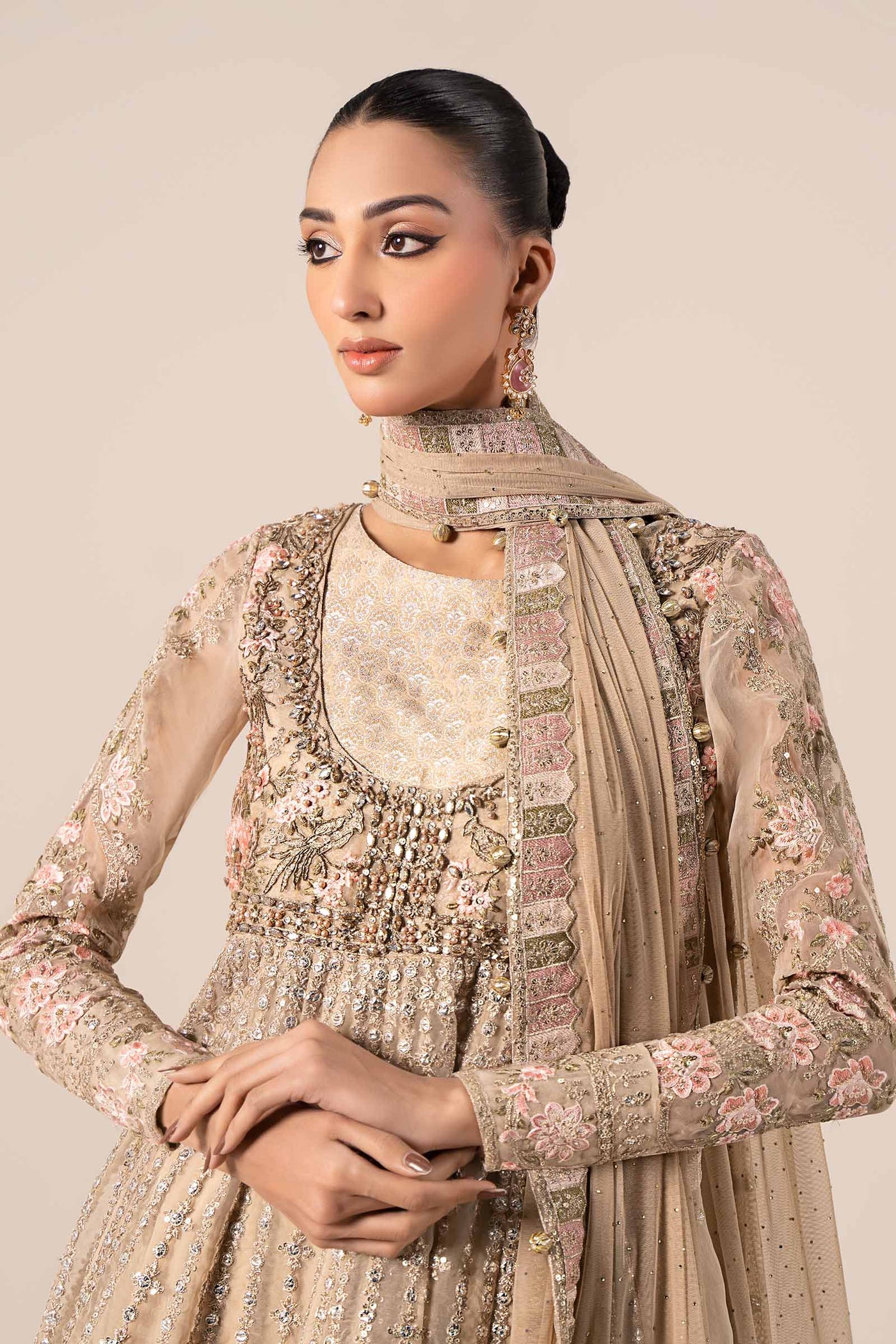 3 Piece Embroidered Organza Suit | SF-EF25-43