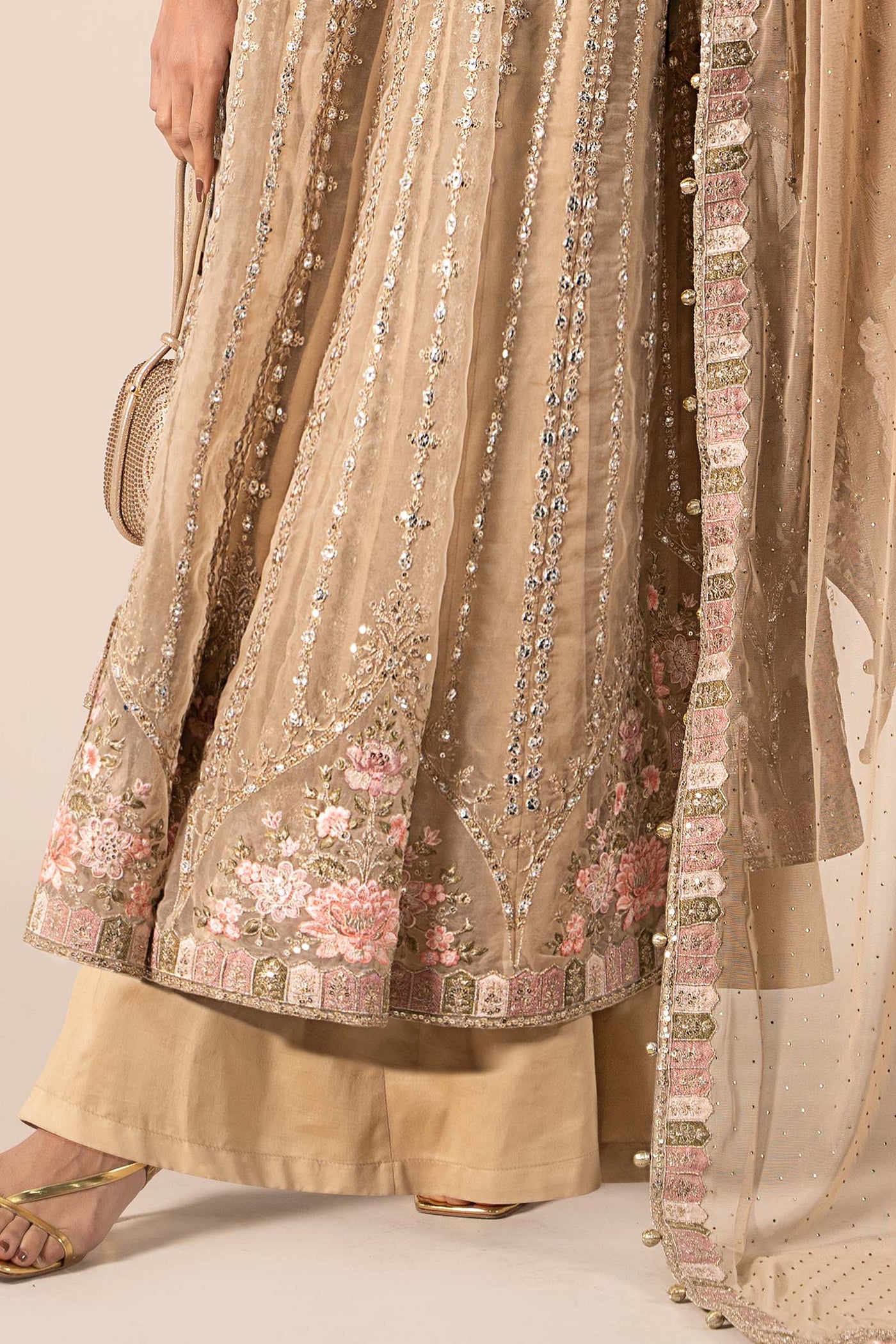 3 Piece Embroidered Organza Suit | SF-EF25-43