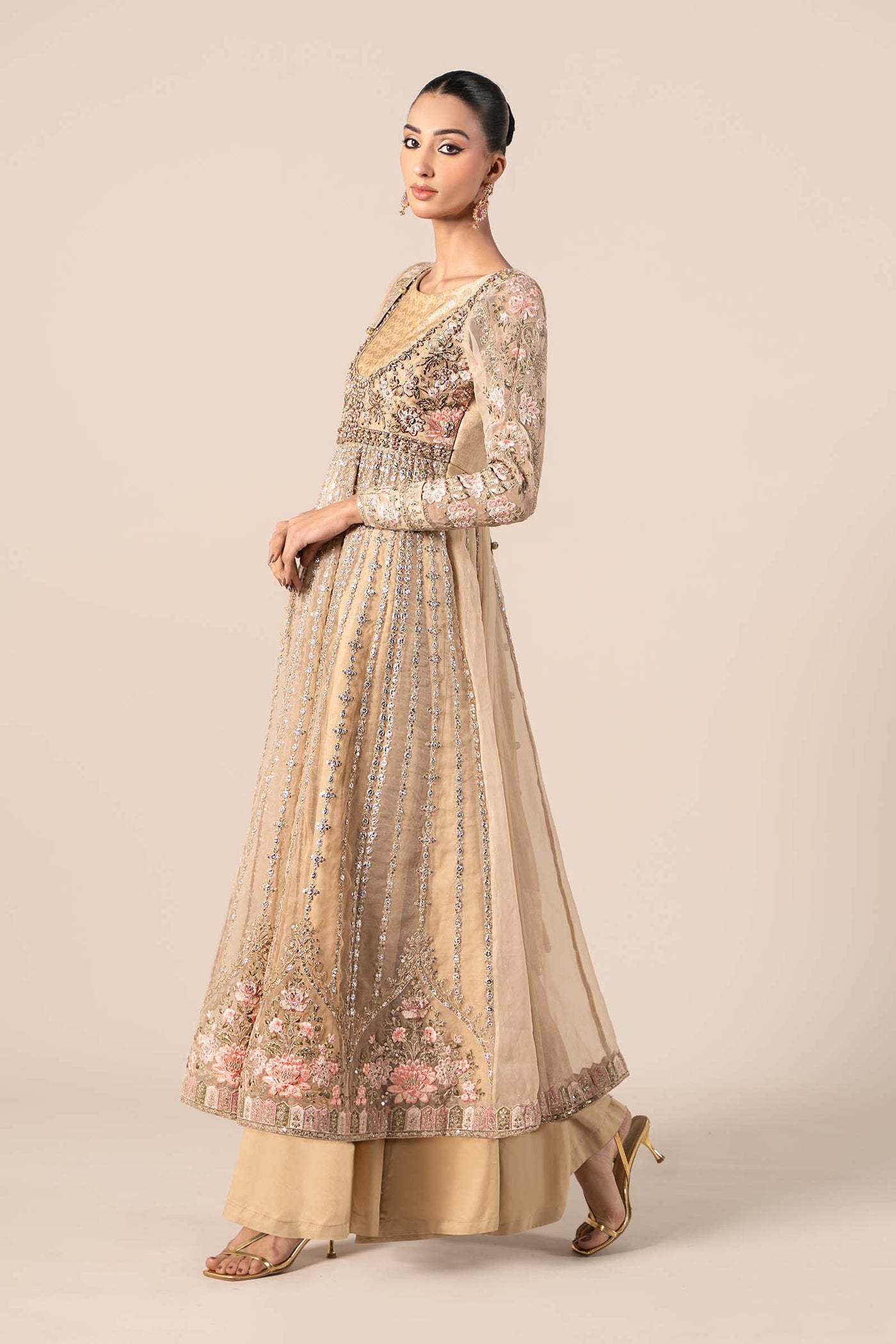 3 Piece Embroidered Organza Suit | SF-EF25-43