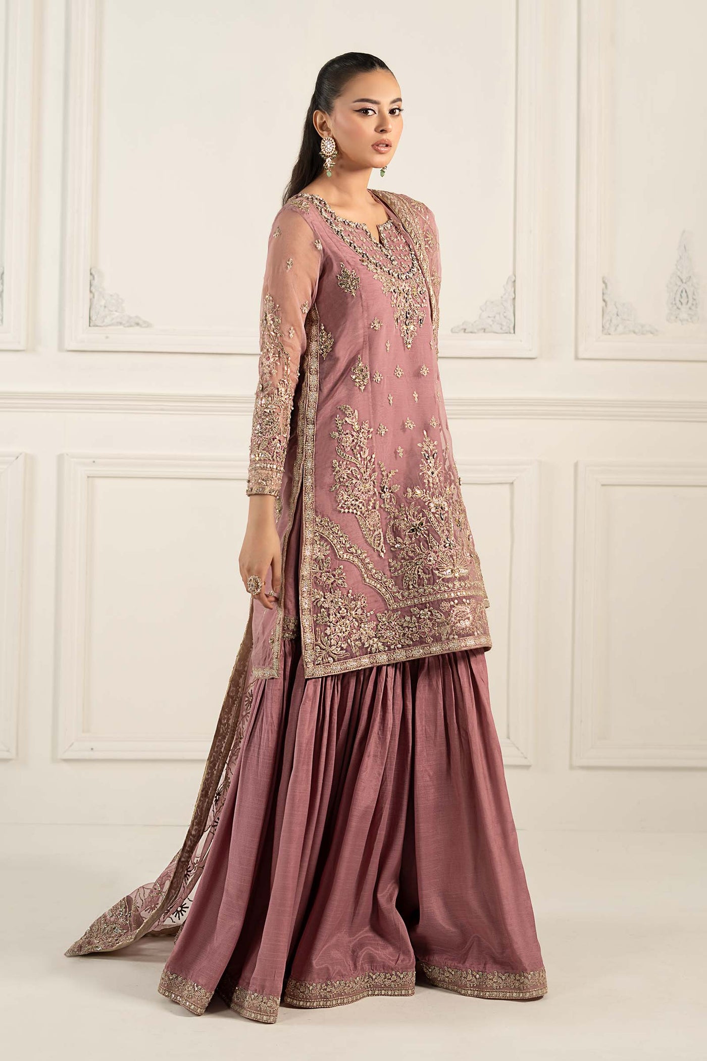 3 Piece Embroidered Organza Suit | SF-EF25-53