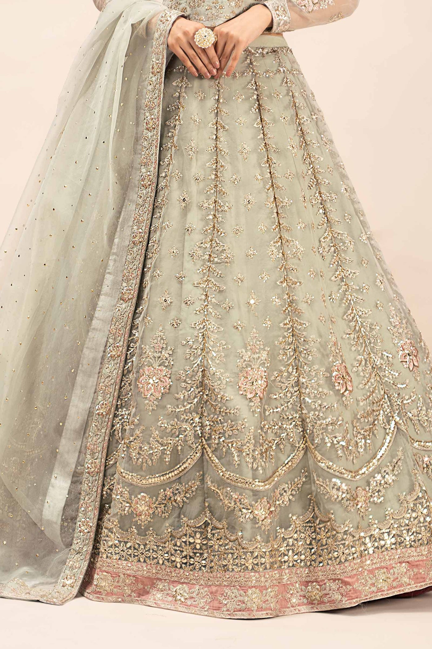 3 Piece Embroidered Organza Suit | SF-EF25-55