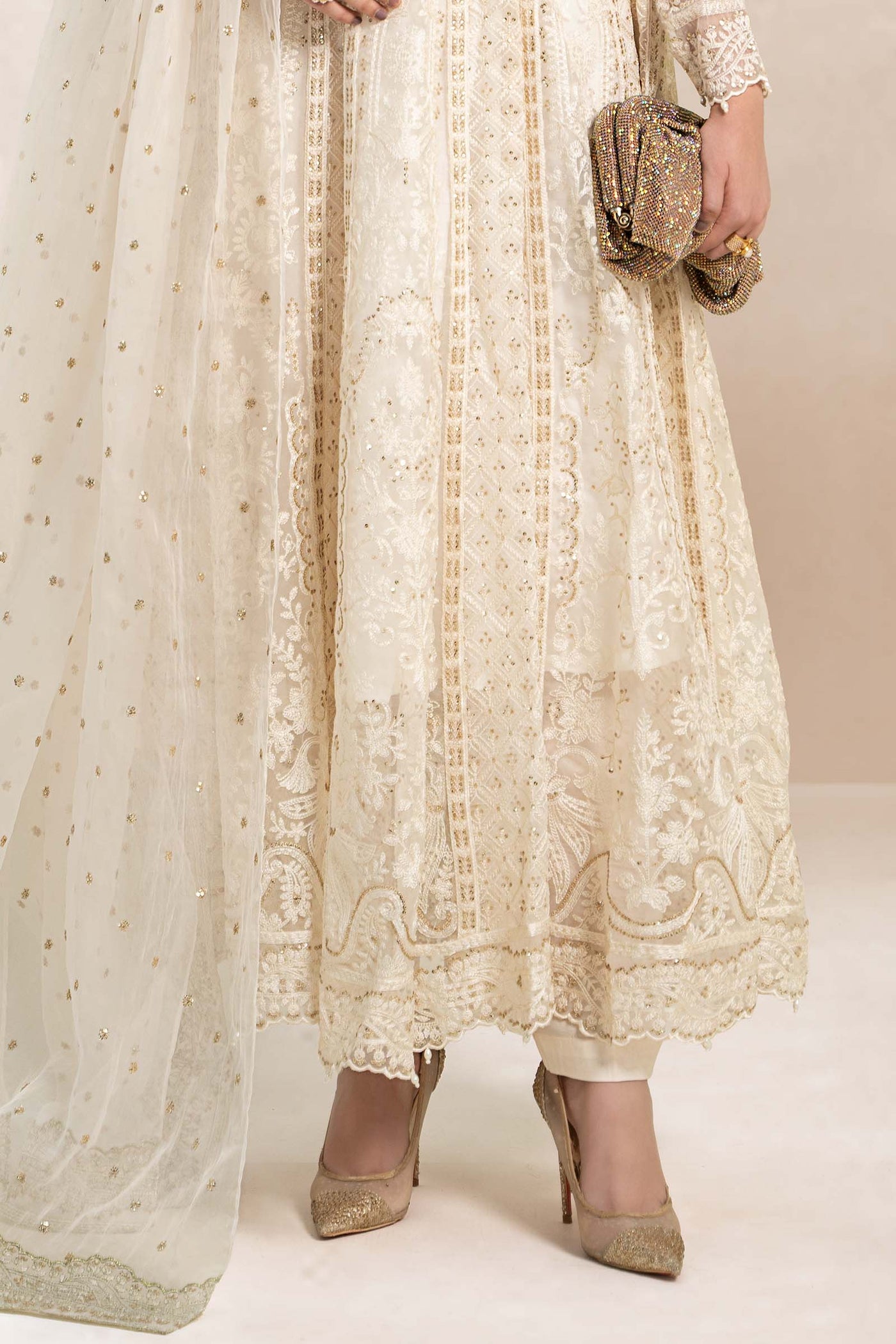 3 Piece Embroidered Frock | SF-EF22-01R1