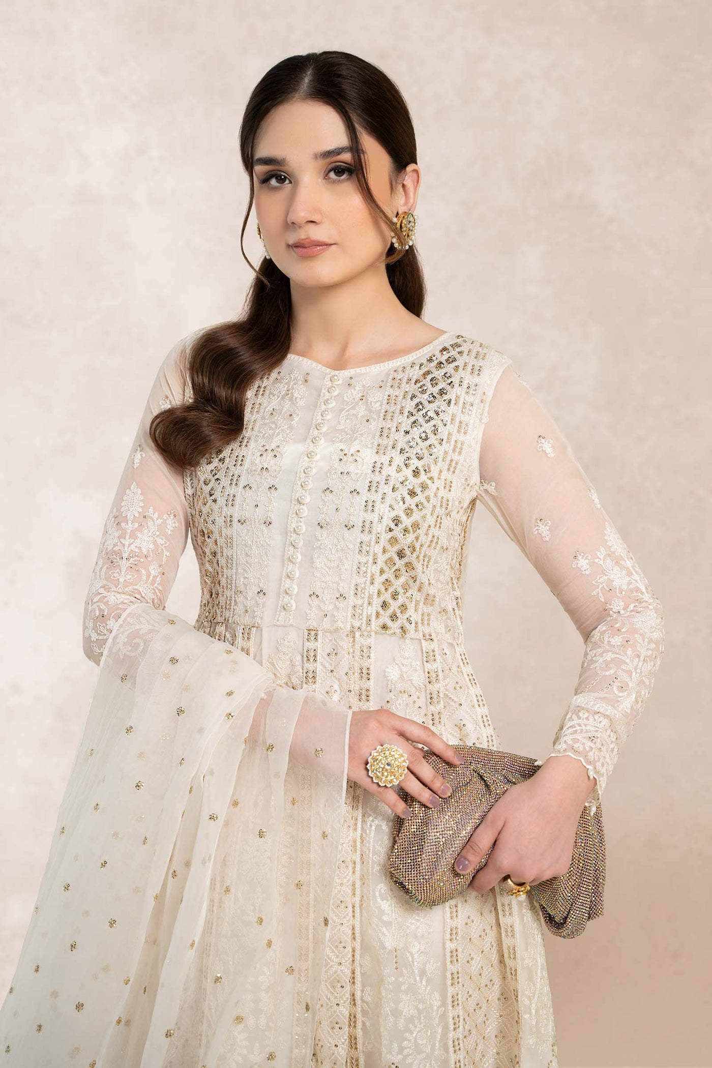 3 Piece Embroidered Frock | SF-EF22-01R1