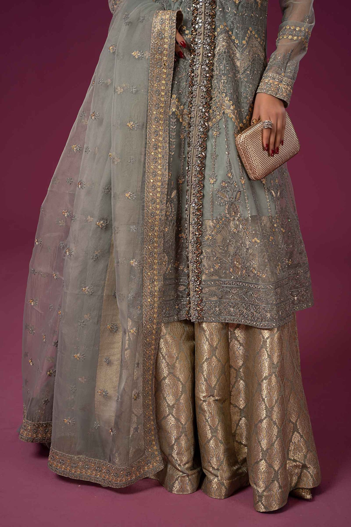 3 Piece Embroidered Net Suit | SF-EF24-28