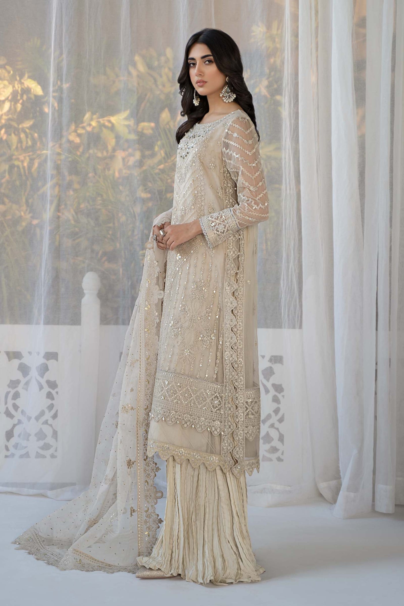 3 Piece Embroidered Organza Suit | SF-EF24-29