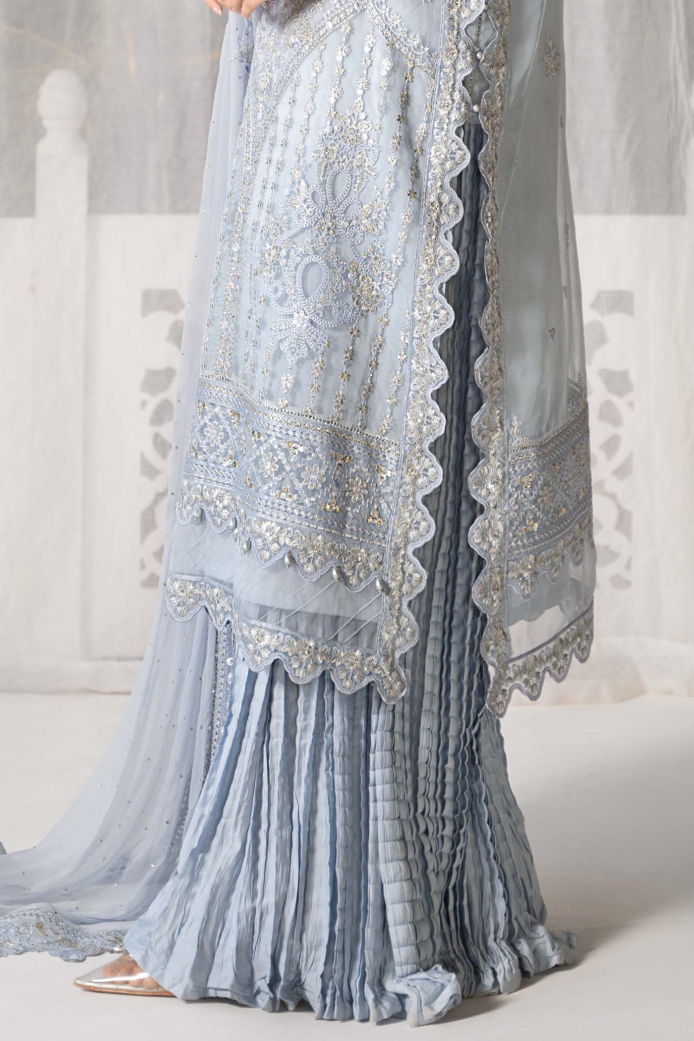 3 PIECE EMBROIDERED ORGANZA SUIT | SF-EF24-29