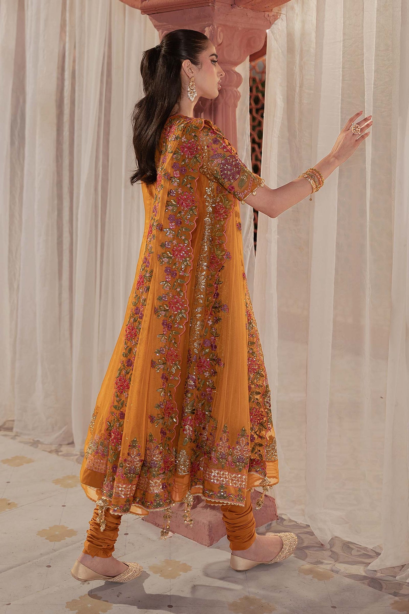 3 Piece Embroidered Organza Suit | SF-EF25-42