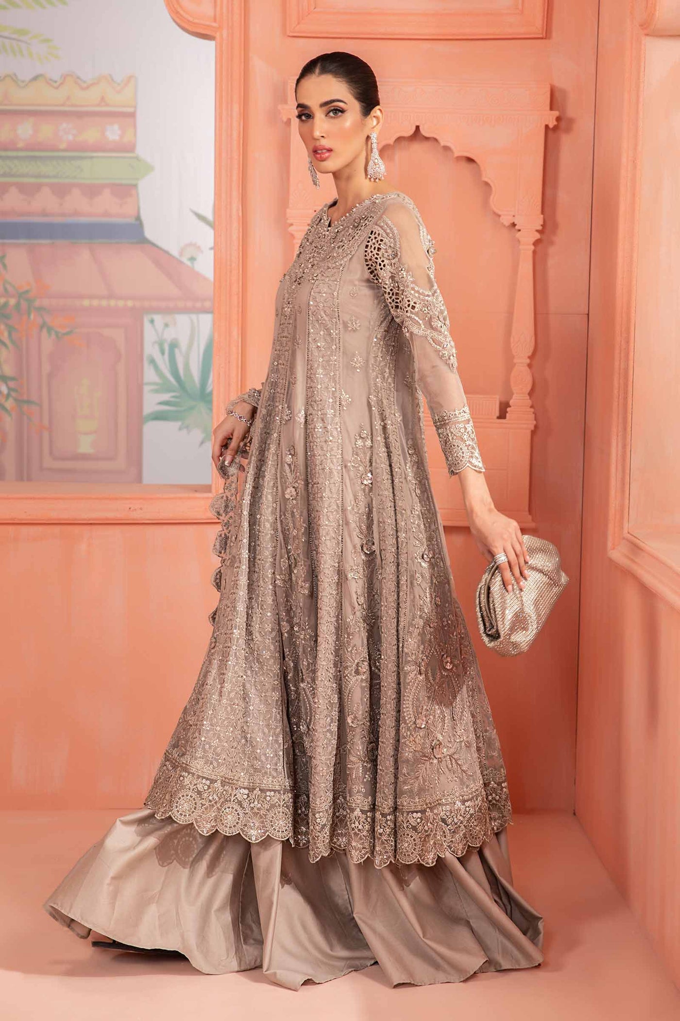 3 Piece Embroidered Net Suit | SF-PF24-03