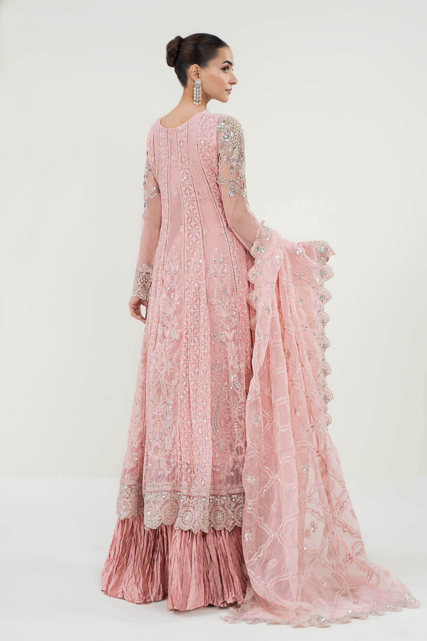 3 Piece Embroidered Net Suit | SF-PF24-03