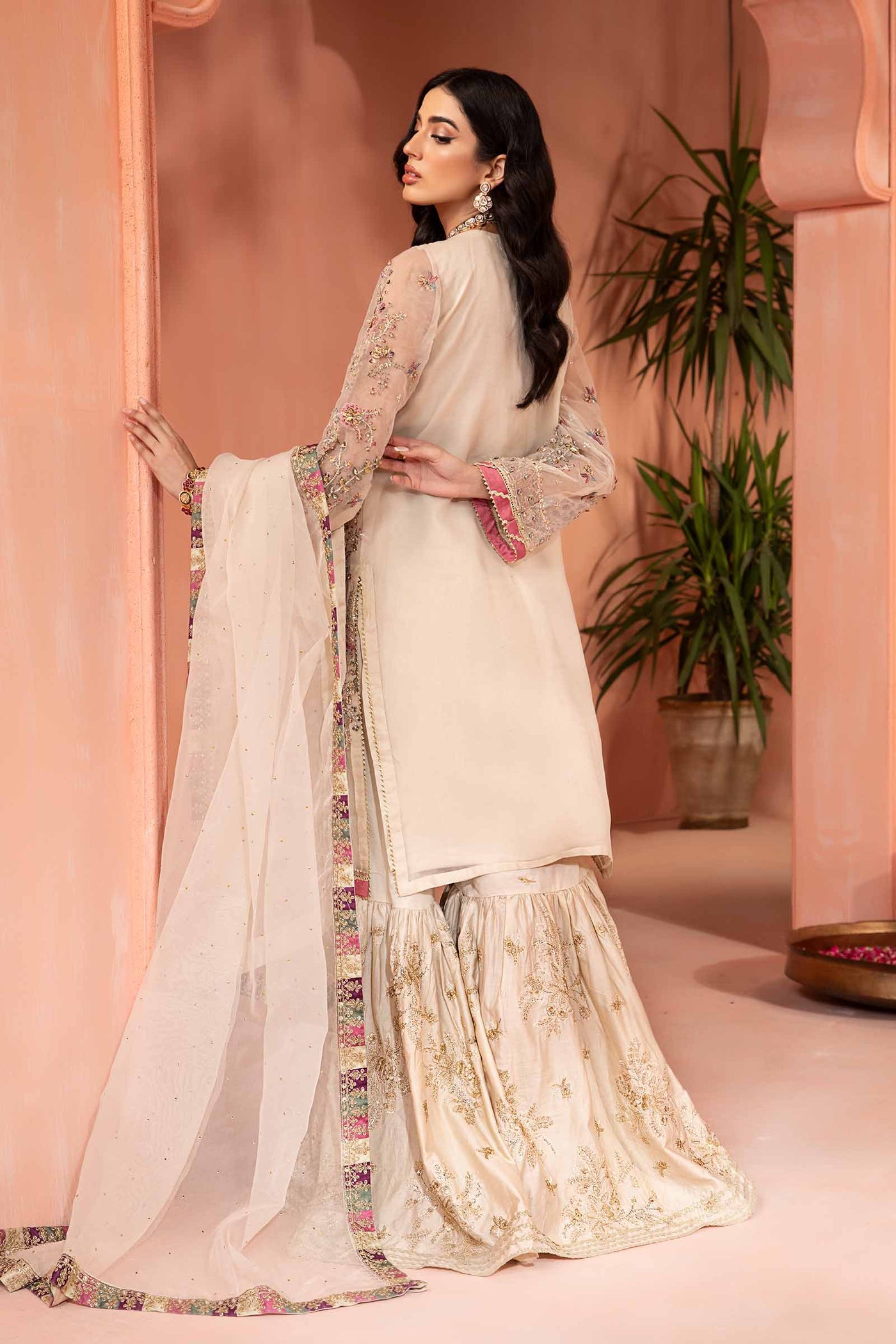 3 Piece Embellished Organza Suit | SF-PF24-05