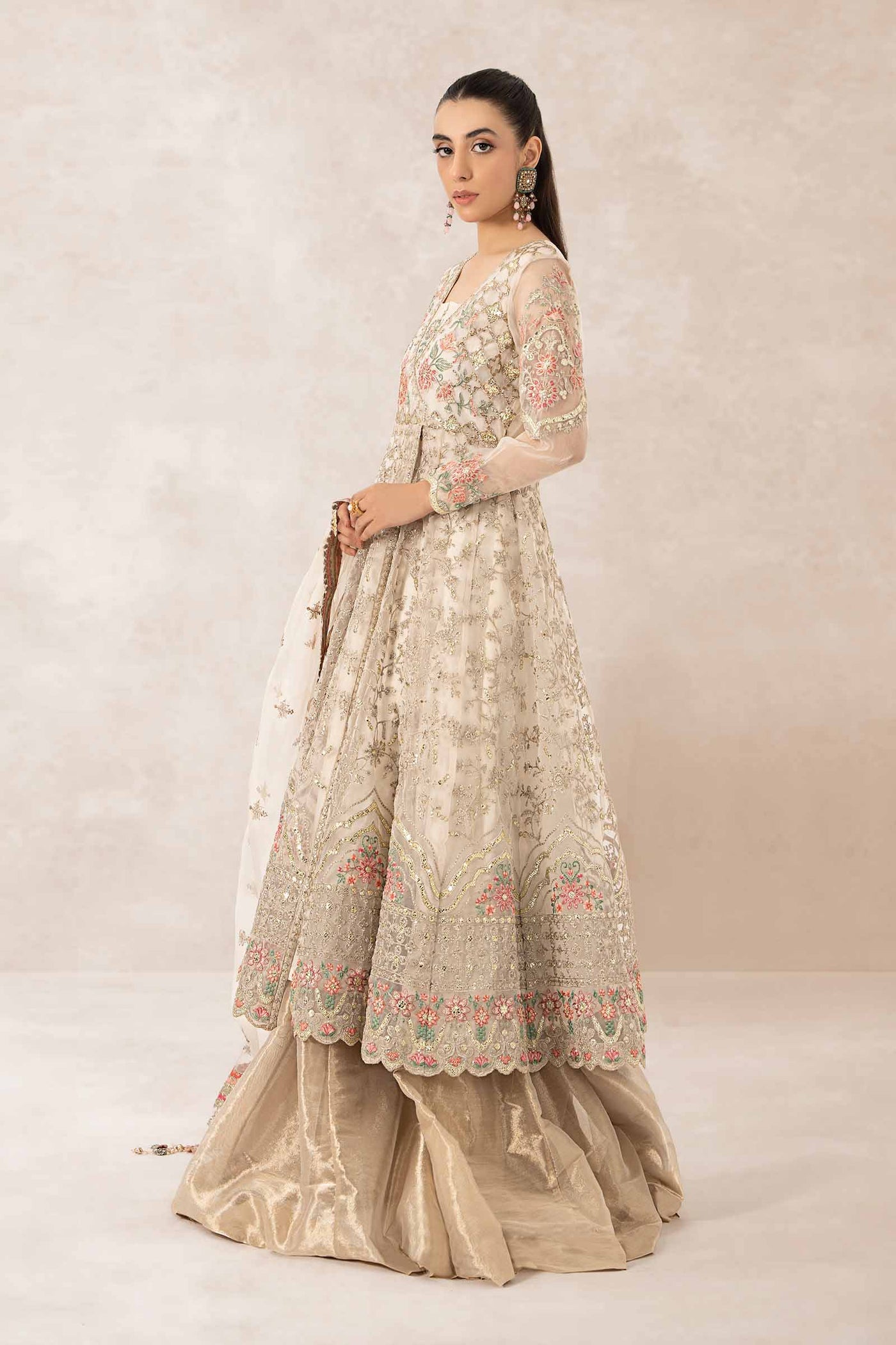 3 Piece Embroidered Organza Suit | SF-PF24-07