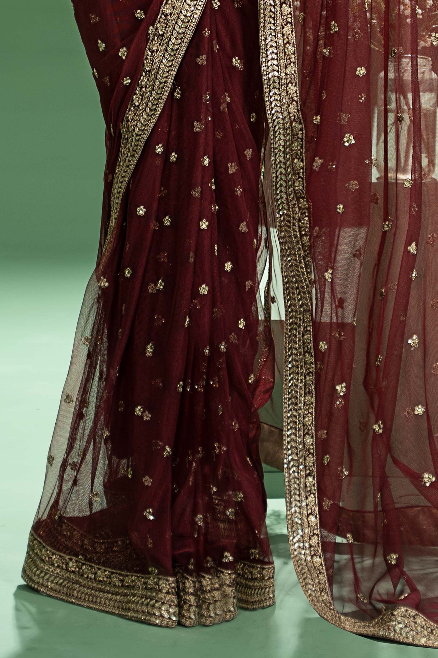 Embroidered Net Saree | SF-W24-11