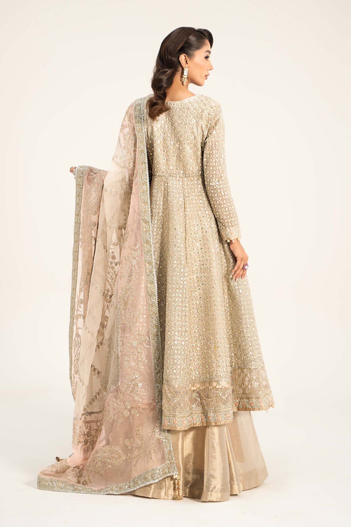 3 Piece Embroidered Organza Suit | SF-W24-07