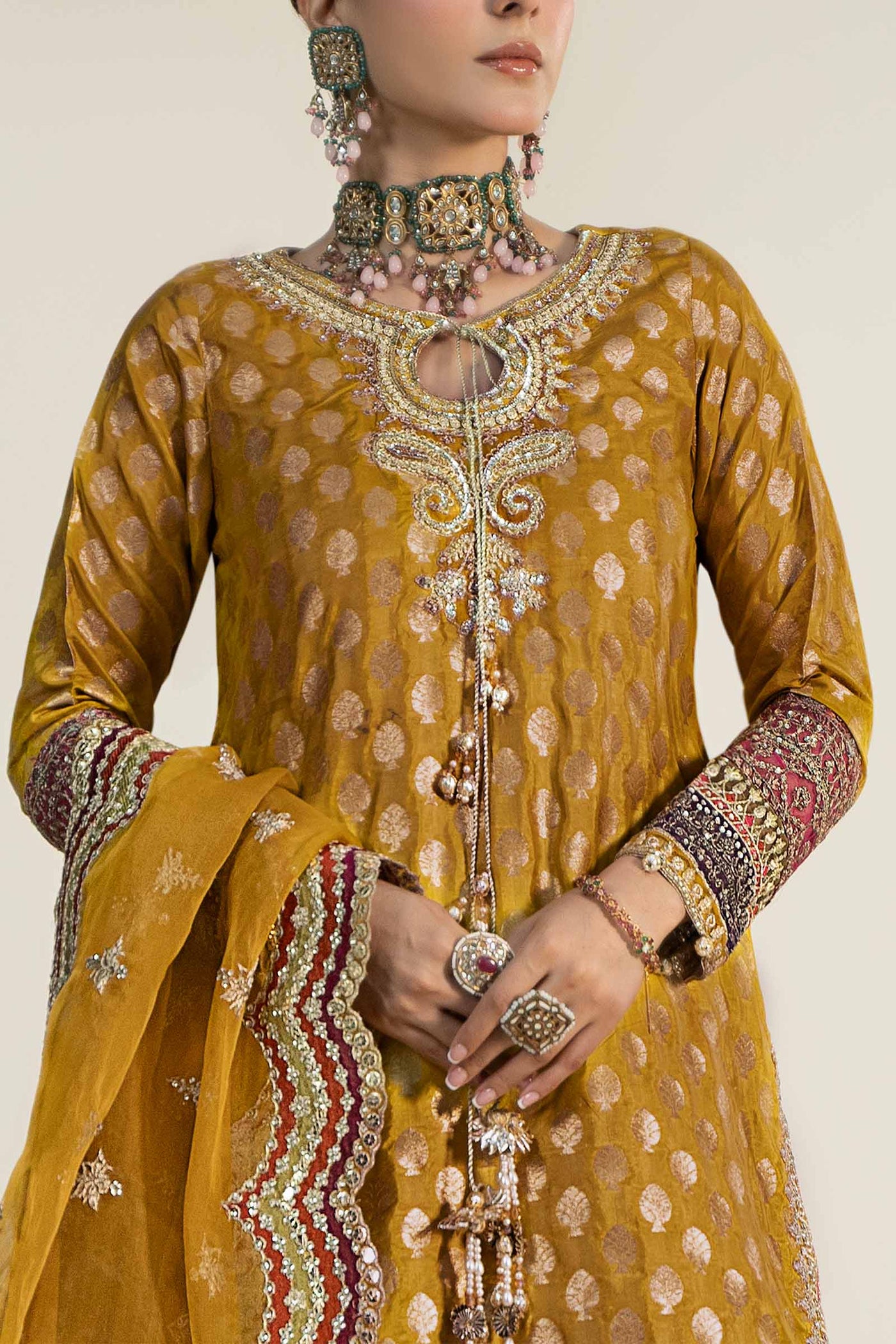 3 Piece Embroidered Jacquard Suit | SF-W24-08