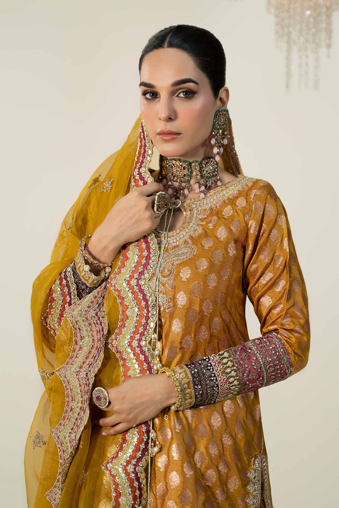 3 Piece Embroidered Jacquard Suit | SF-W24-08