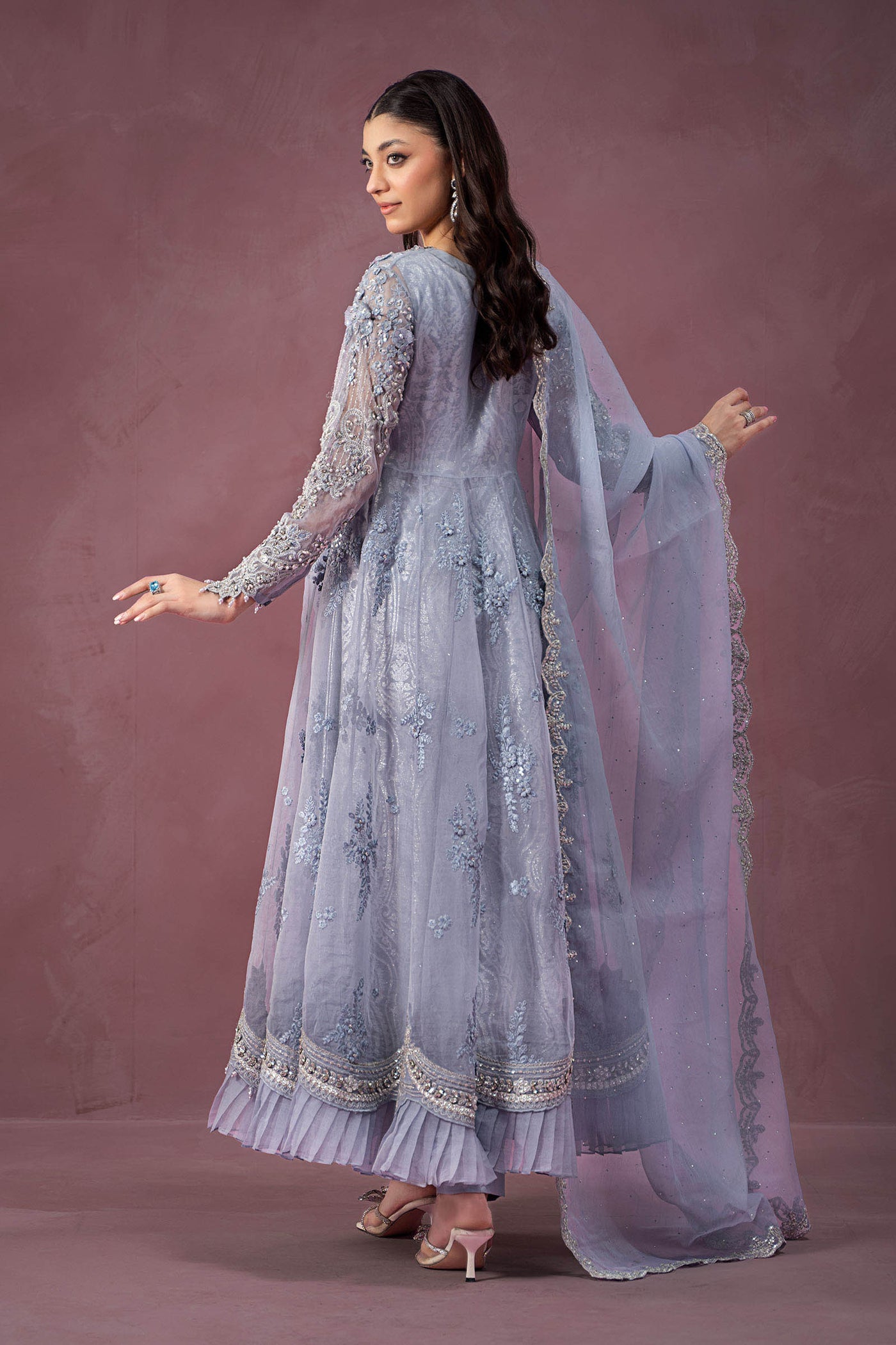 3 Piece Embroidered Organza Suit | SF-W24-10