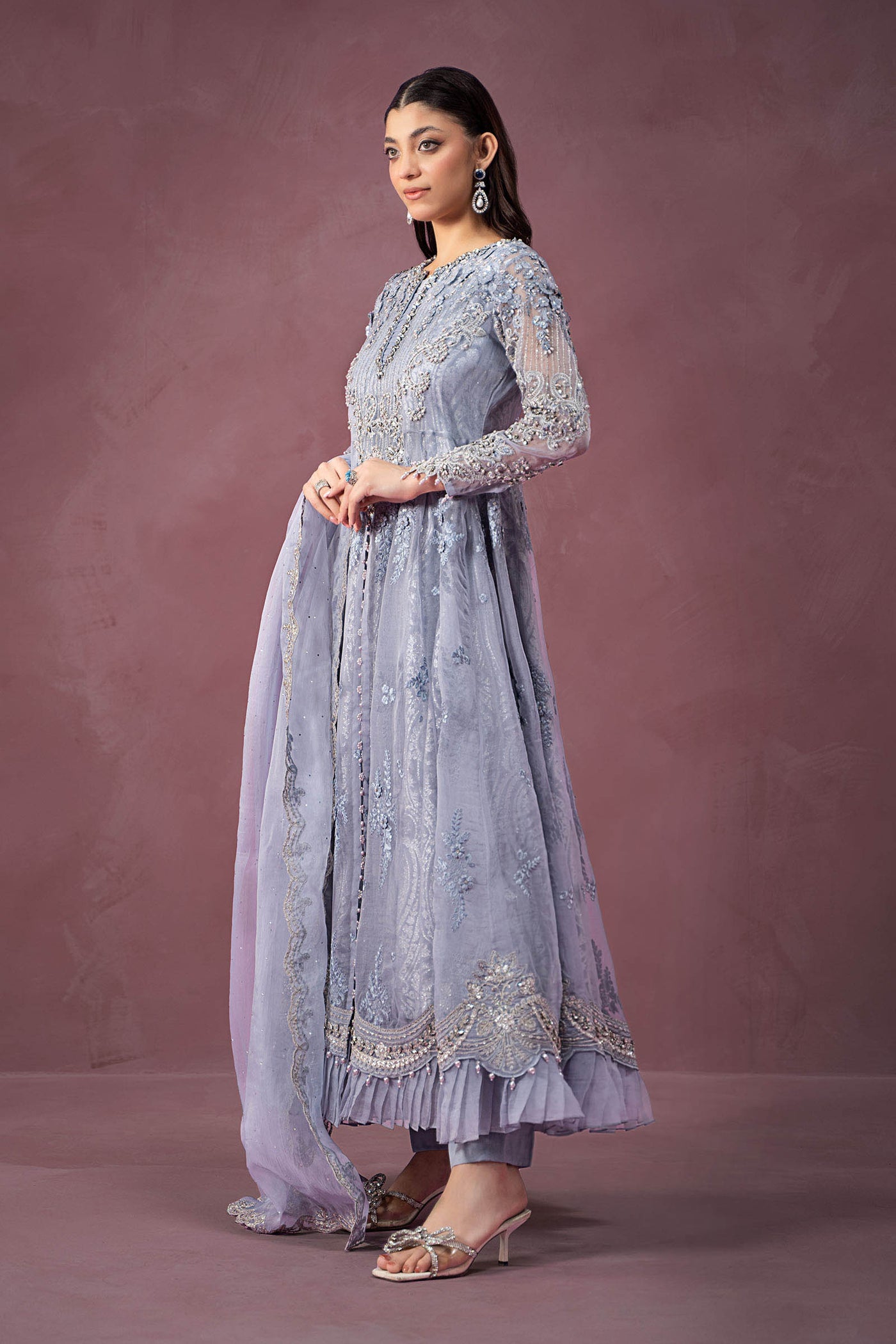 3 Piece Embroidered Organza Suit | SF-W24-10